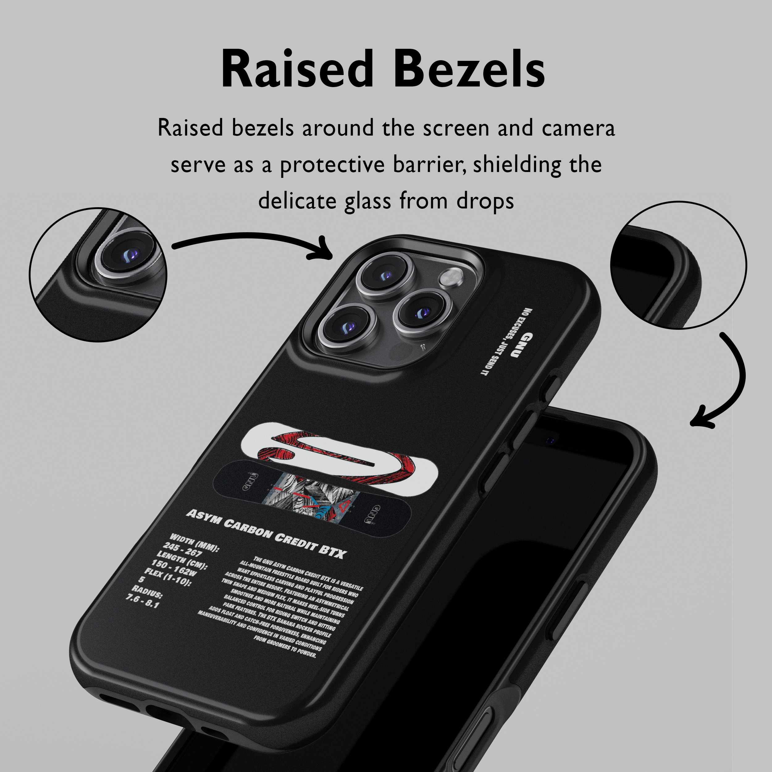 GNU Asym Carbon Credit BTX Snowboard Phone Case