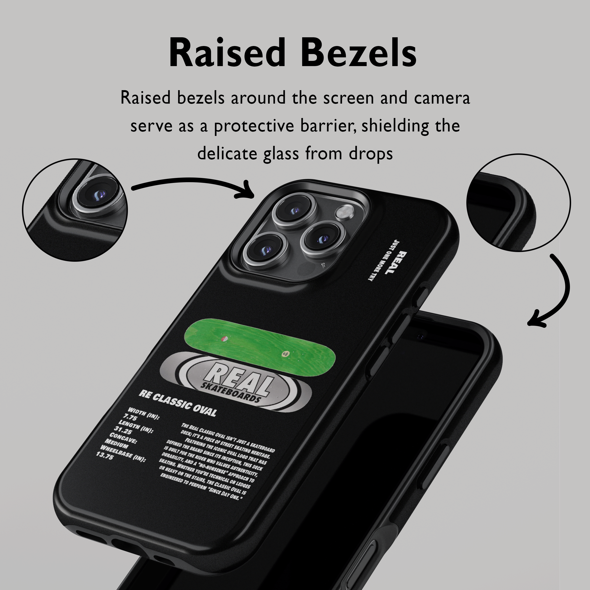 Real Re Classic Oval Skateboard Phone Case