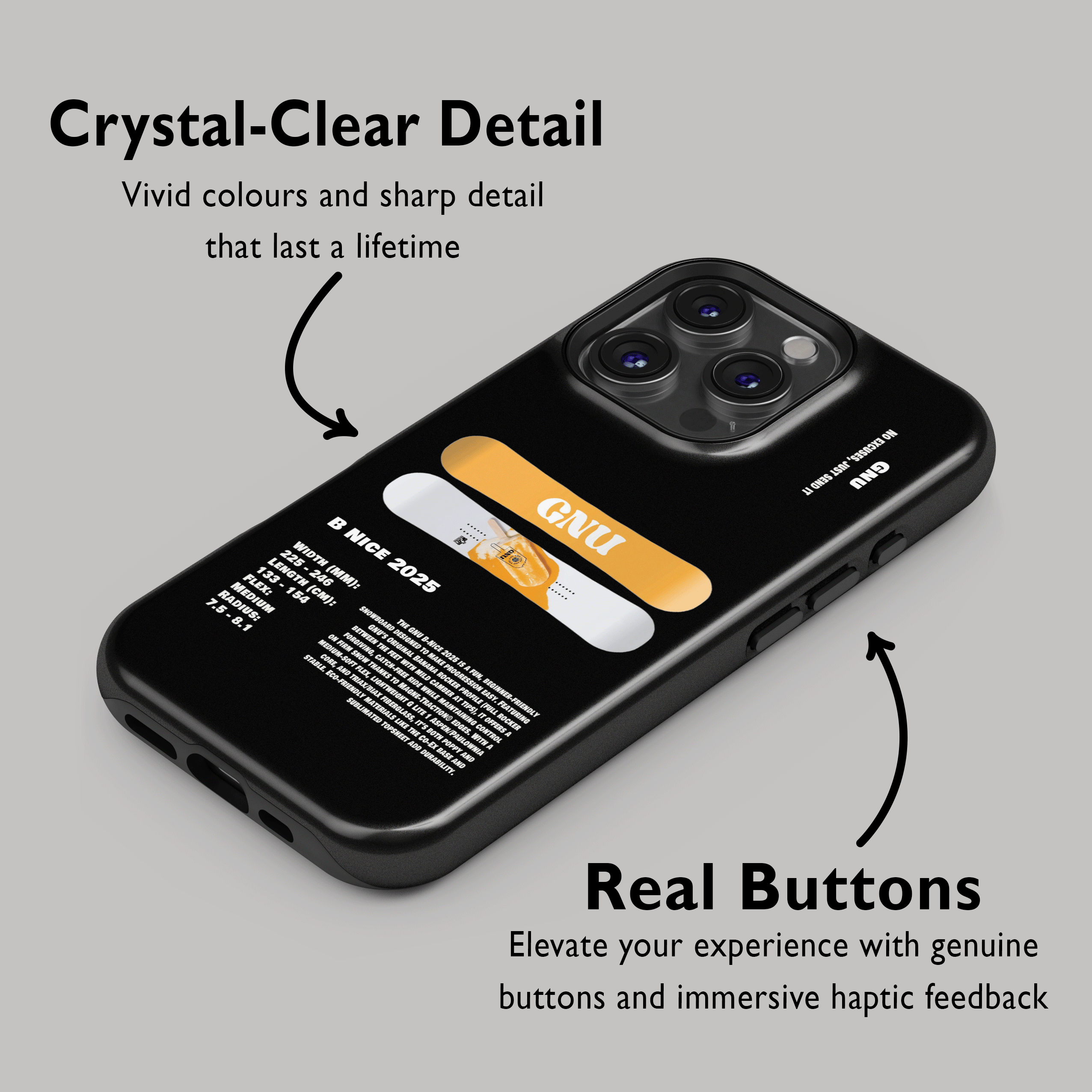 GNU B Nice 2025 Snowboard Phone Case