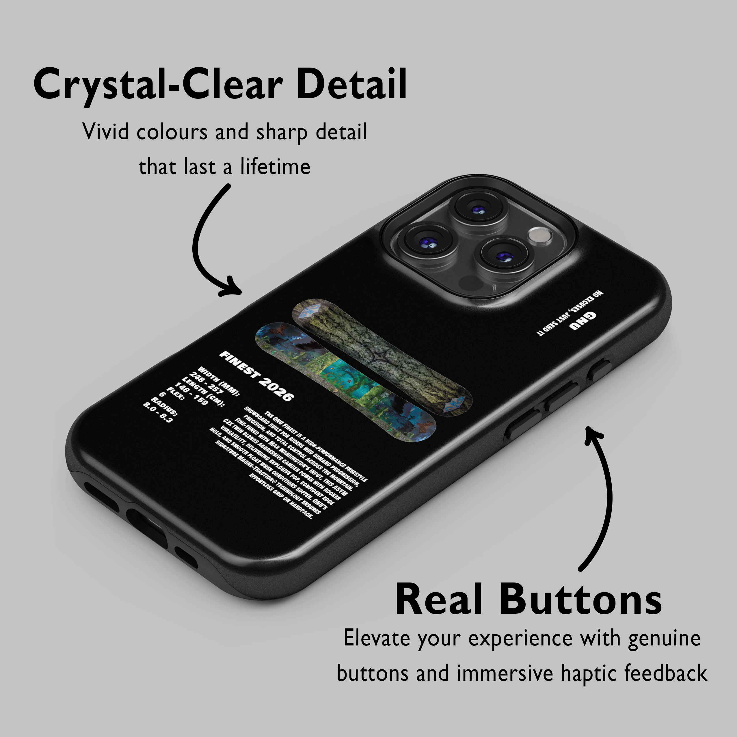 GNU FINEST Snowboard Phone Case