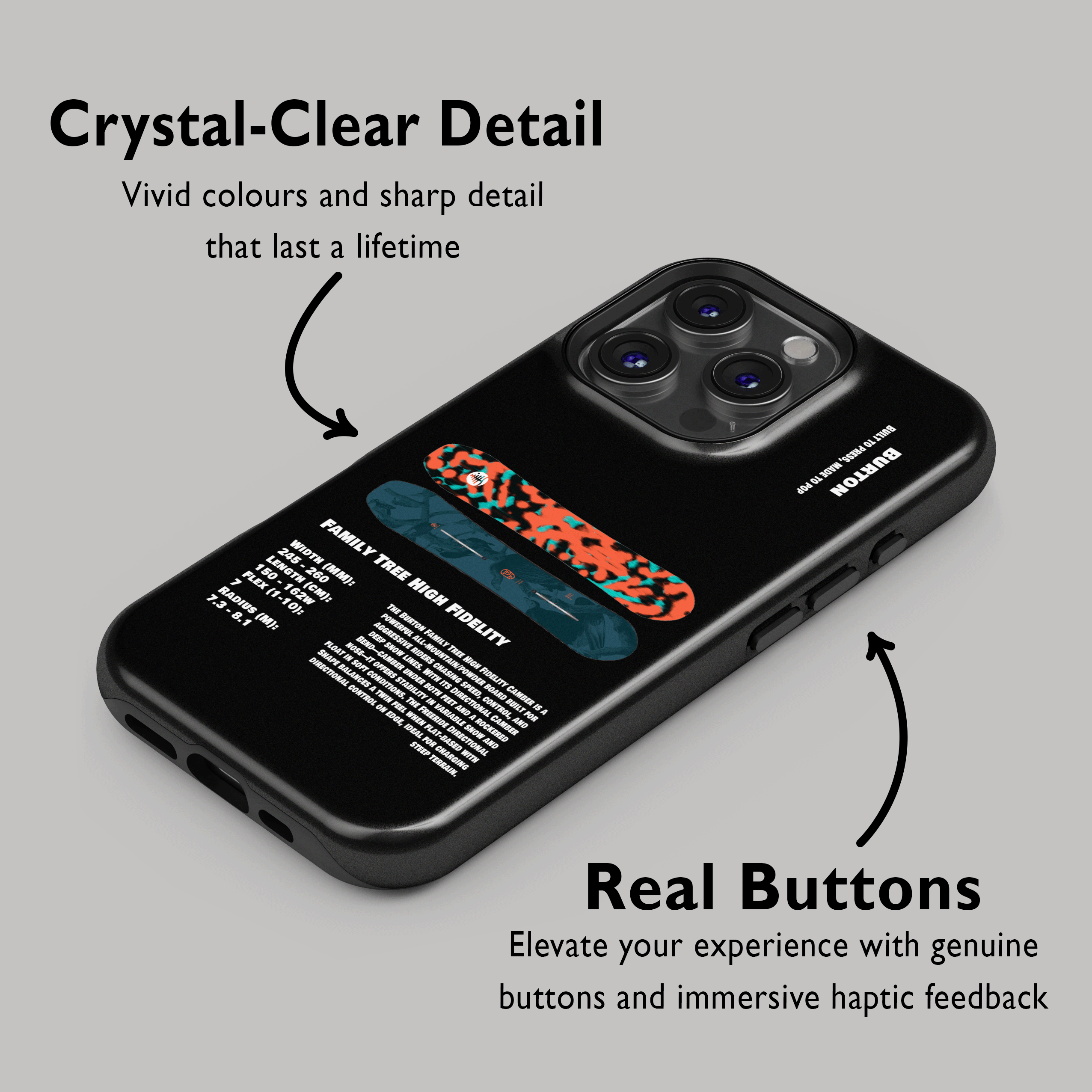 Burton Family Tree High Fidelity Camber Snowboard Phone Case