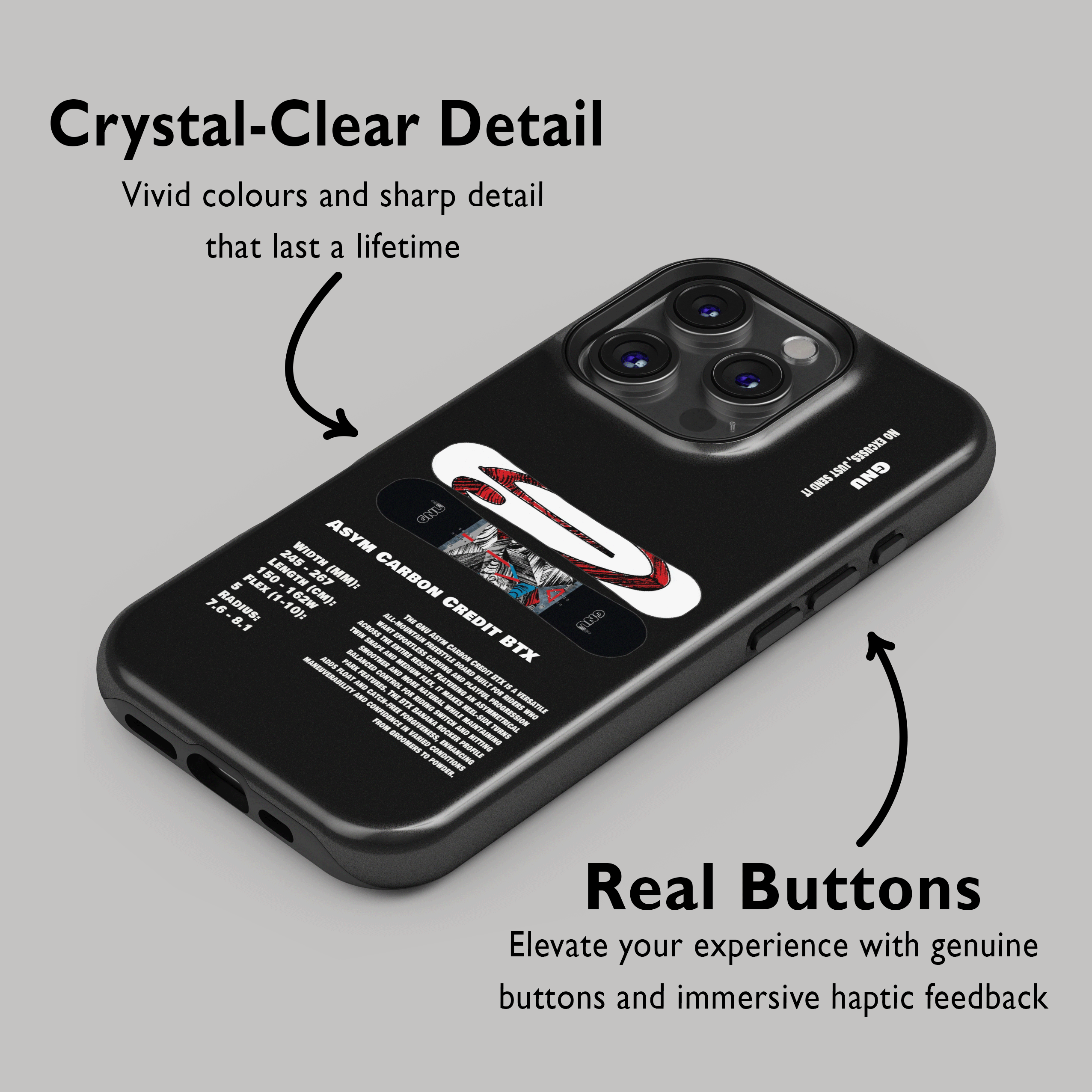 GNU Asym Carbon Credit BTX Snowboard Phone Case