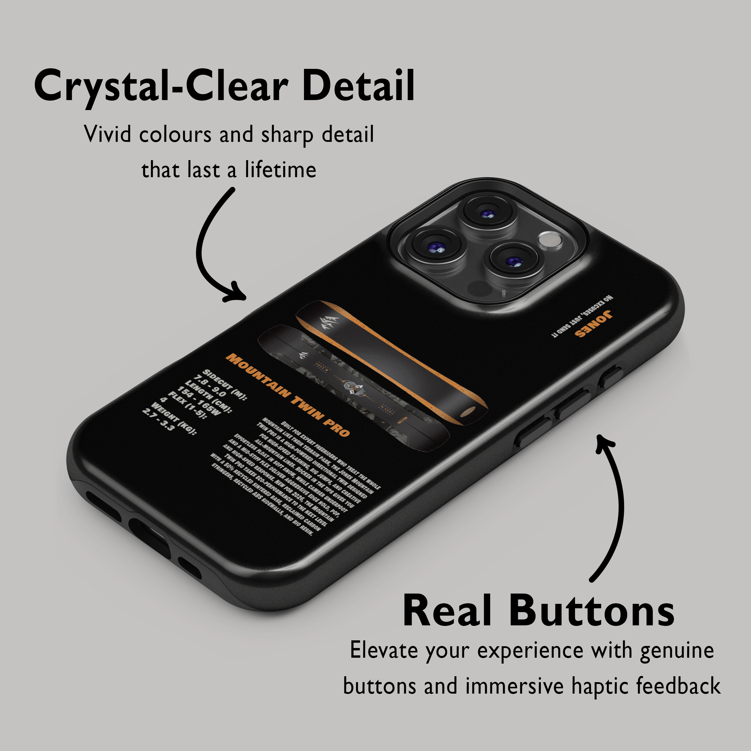 Jones Mountain Twin Pro Snowboard Phone Case