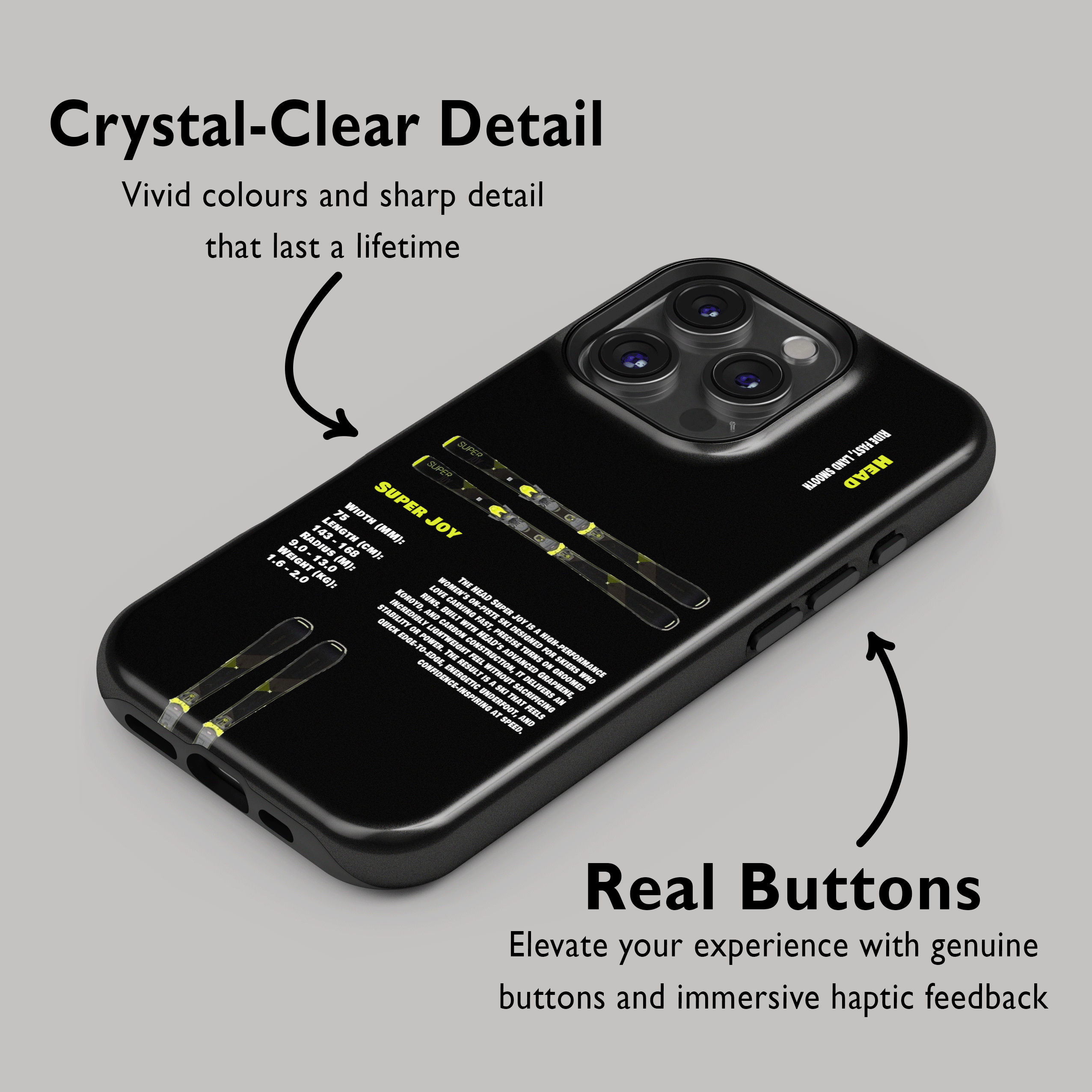 Head Super Joy Ski Phone Case