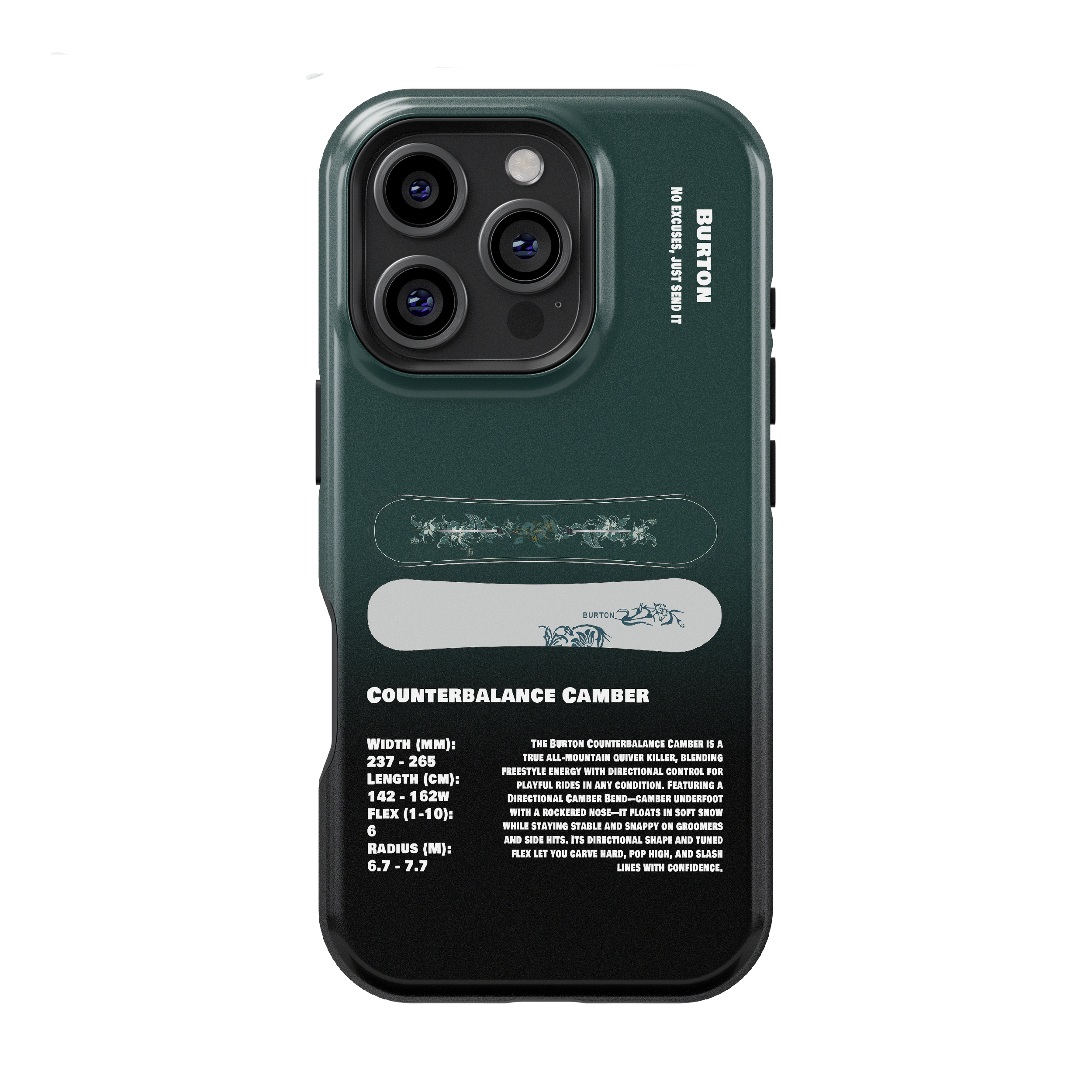 Burton Counterbalance Camber Deco Snowboard Phone Case