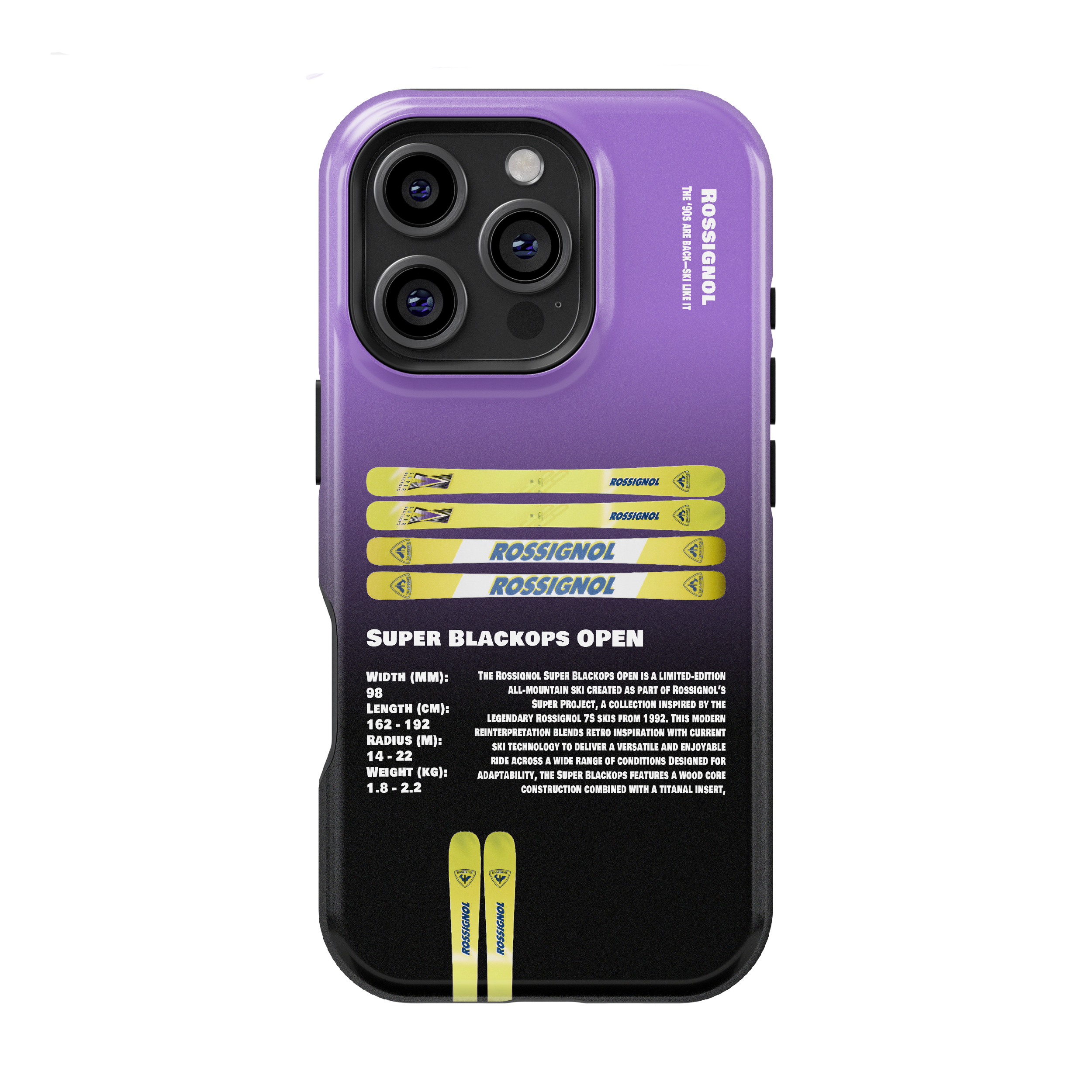 Rossignol Super Blackops Open Ski Phone Case
