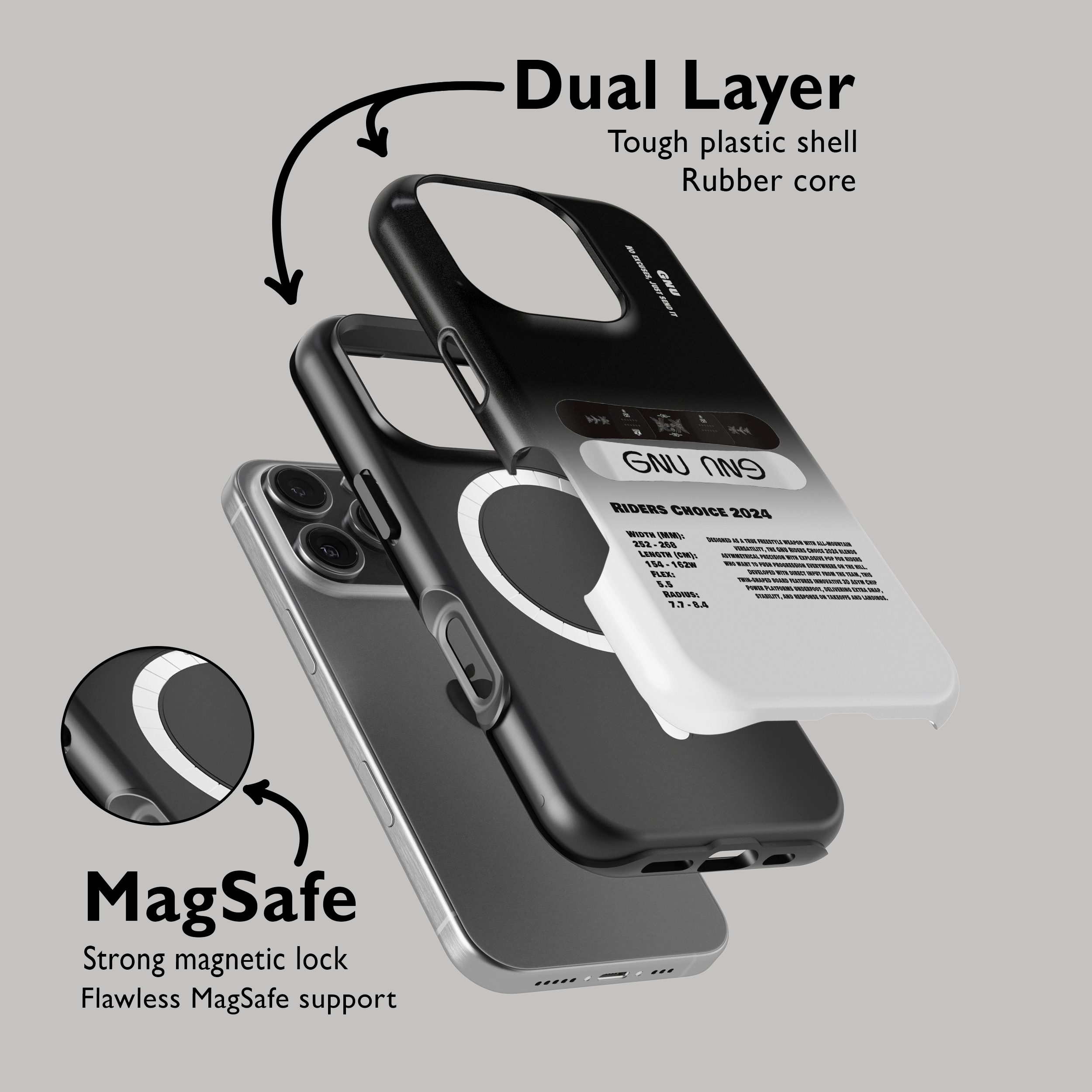 GNU Riders Choice 2024 Snowboard Phone Case