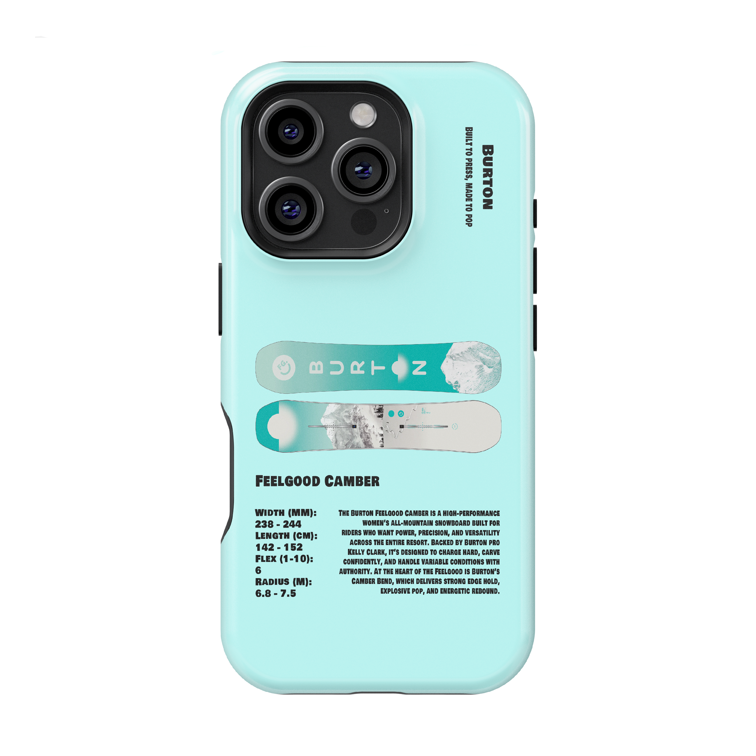 Burton Feelgood Camber Snowboard Phone Case