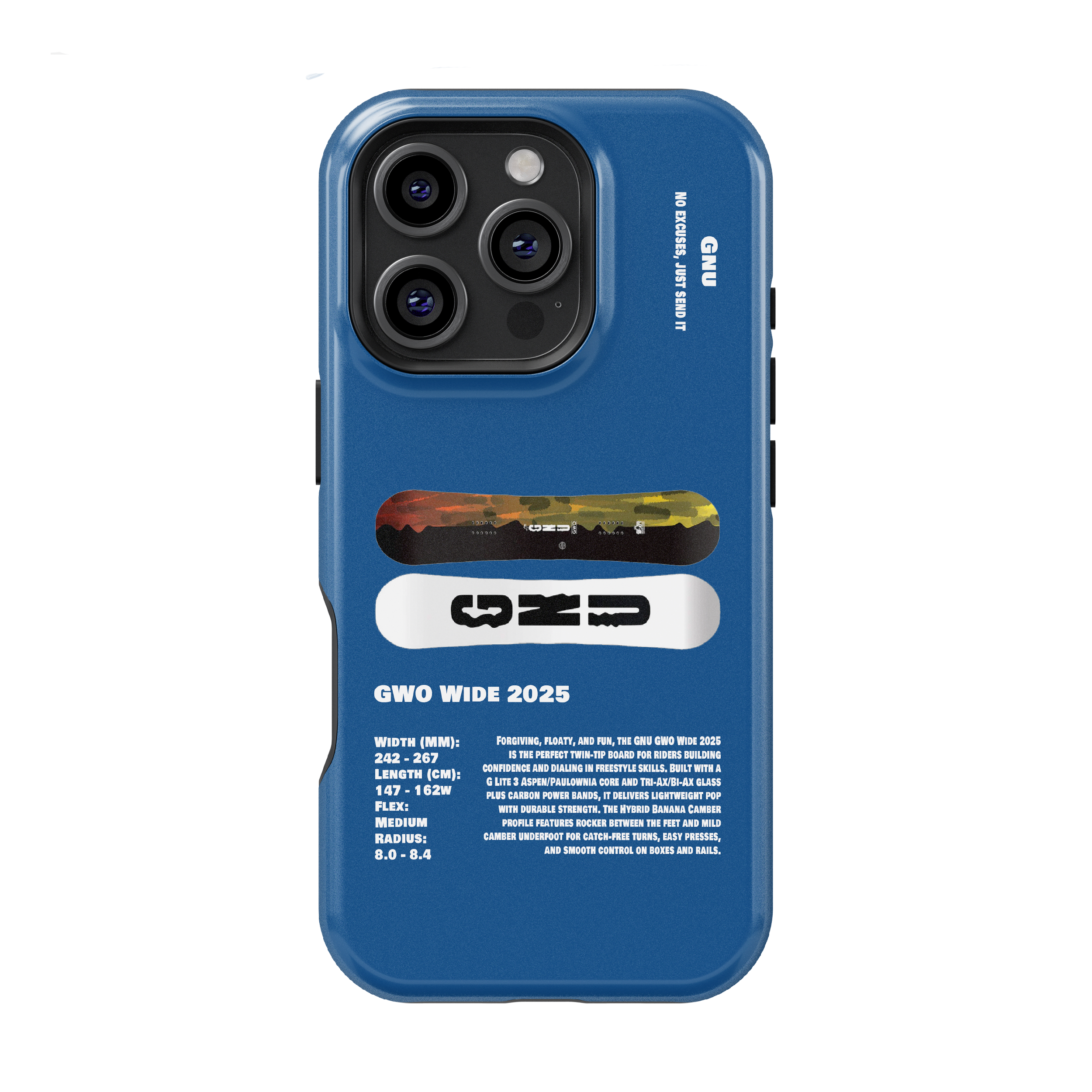 GNU GWO Wide 2025 Snowboard Phone Case