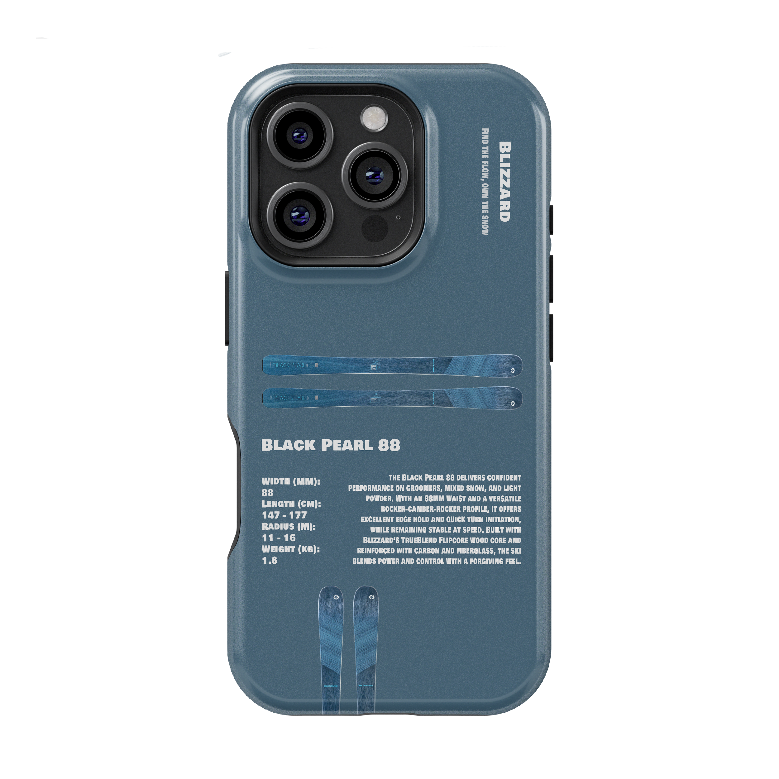 Blizzard Black Pearl 88 Ski Phone Case