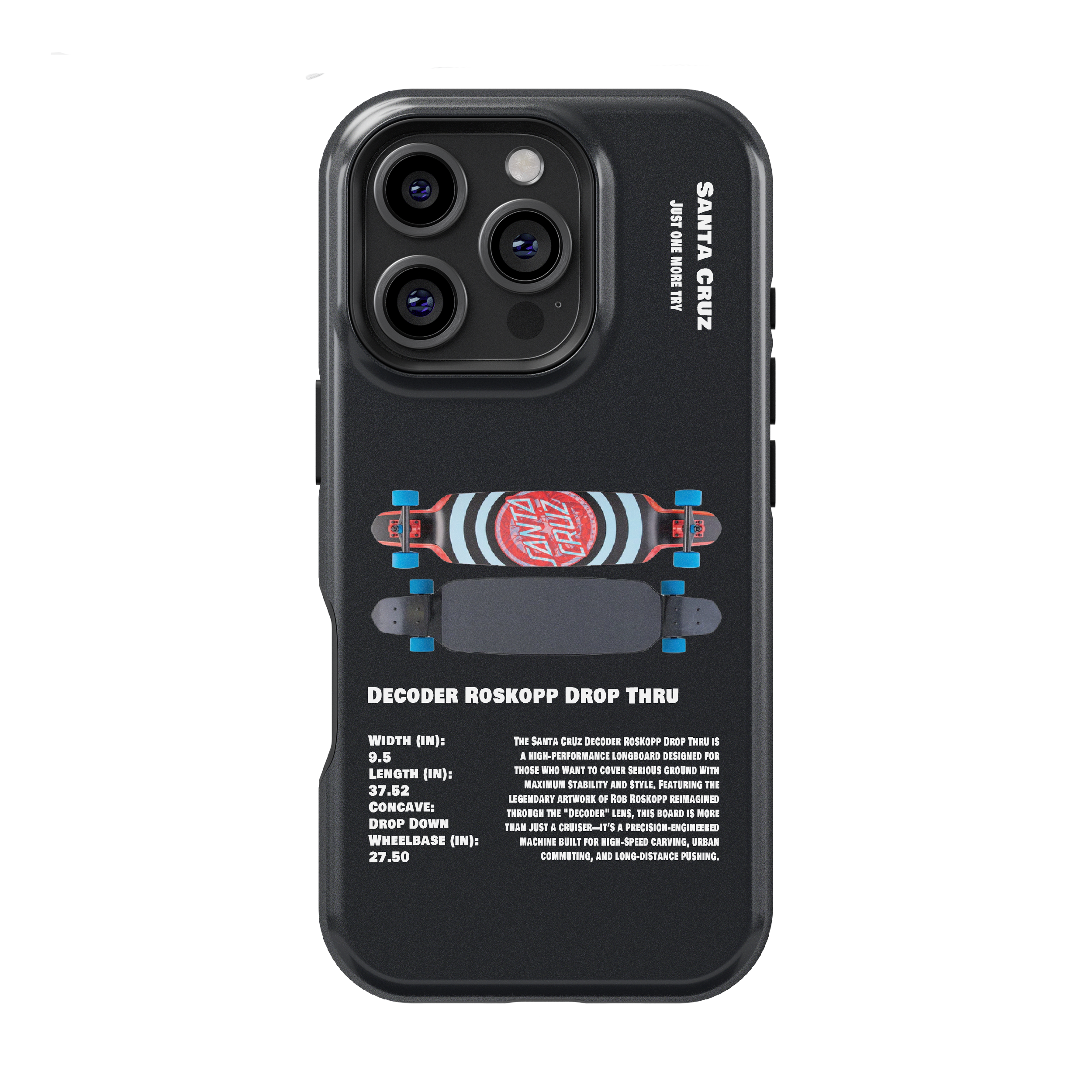 Santa cruz Decoder Roskopp Drop Thru Skateboard Phone Case