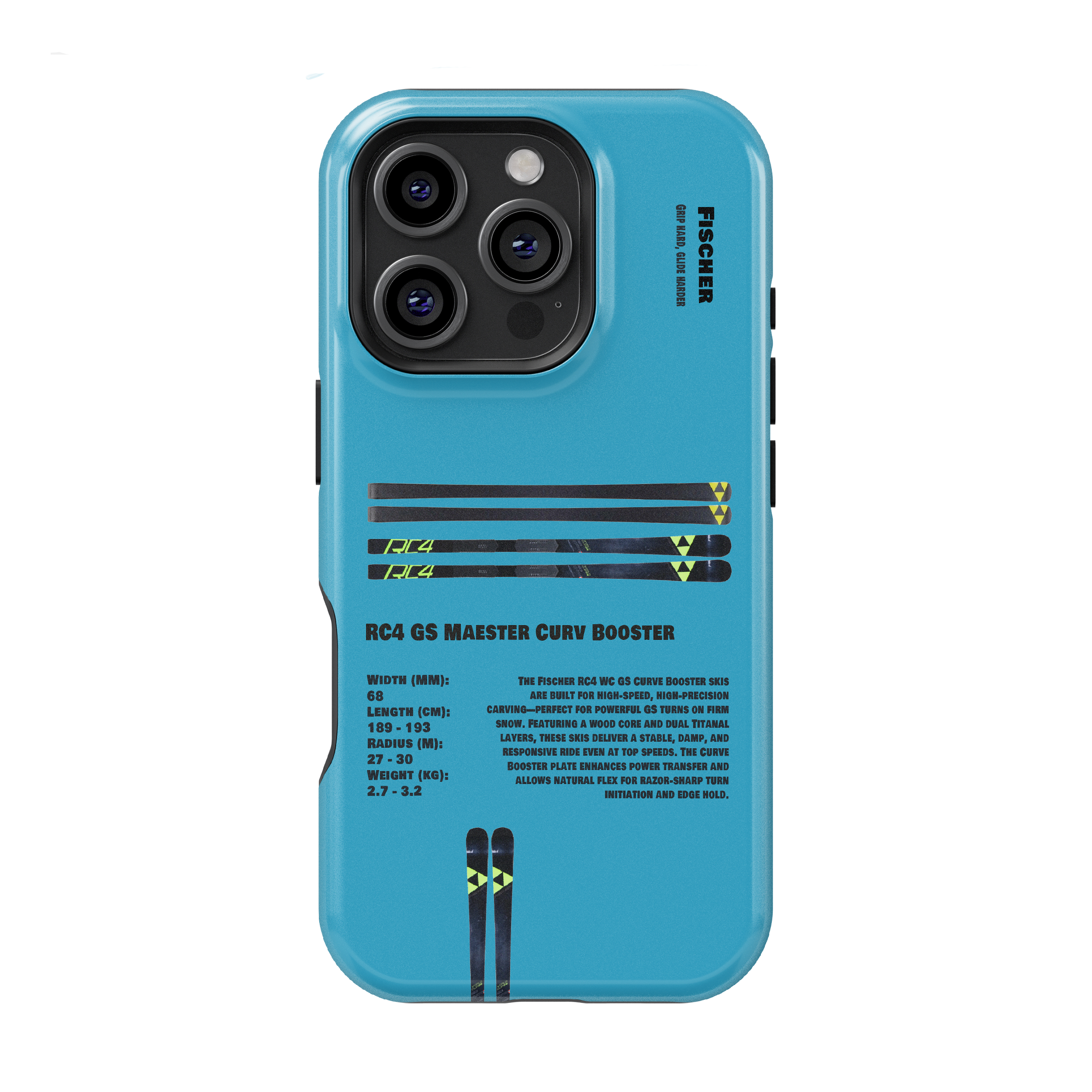 Fischer RC4 GS Master Curv Booster Ski Phone Case