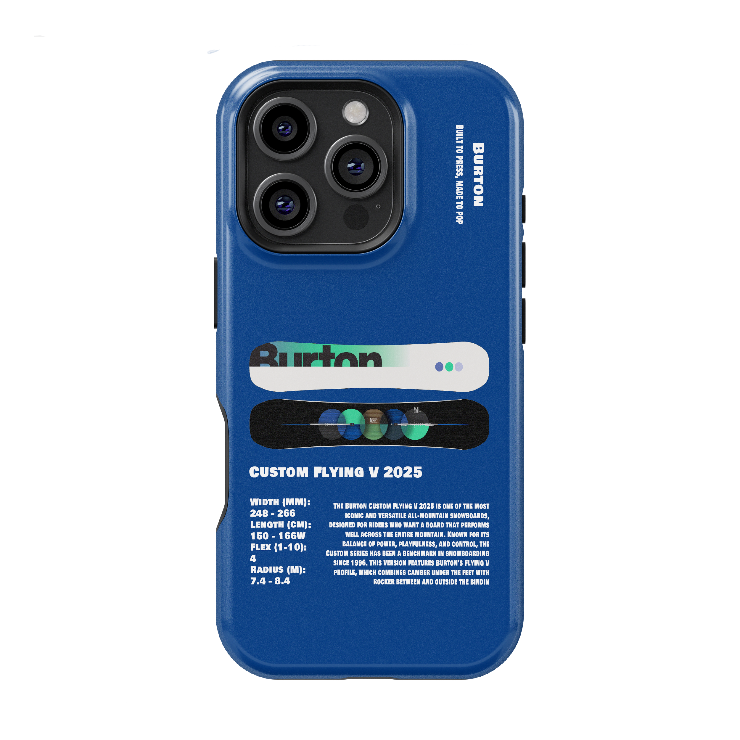 Burton Custom Flying V 2025 Snowboard Phone Case
