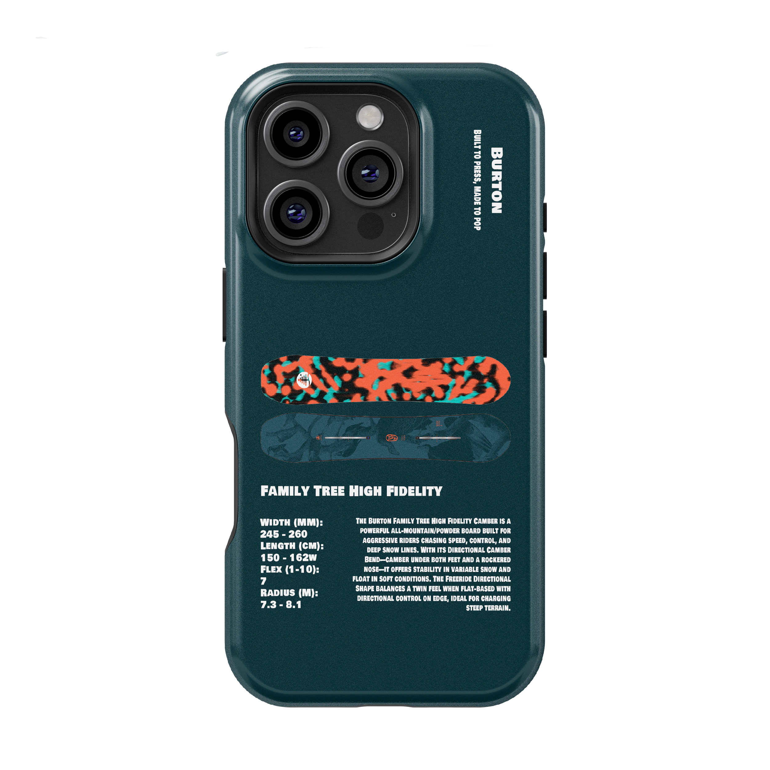 Burton Family Tree High Fidelity Camber Snowboard Phone Case