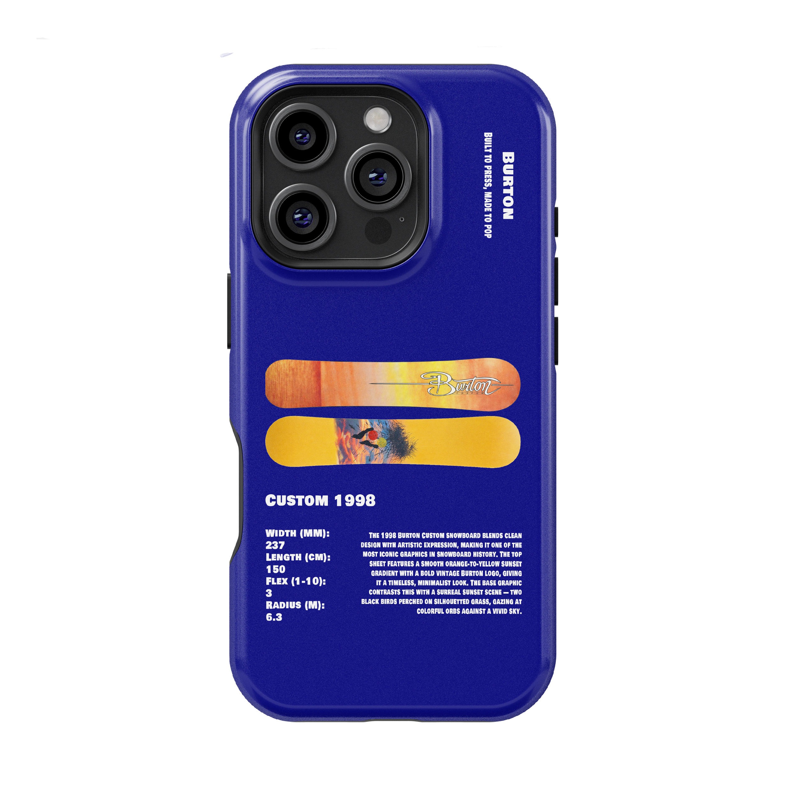 Burton Custom 1998 Snowboard Phone Case