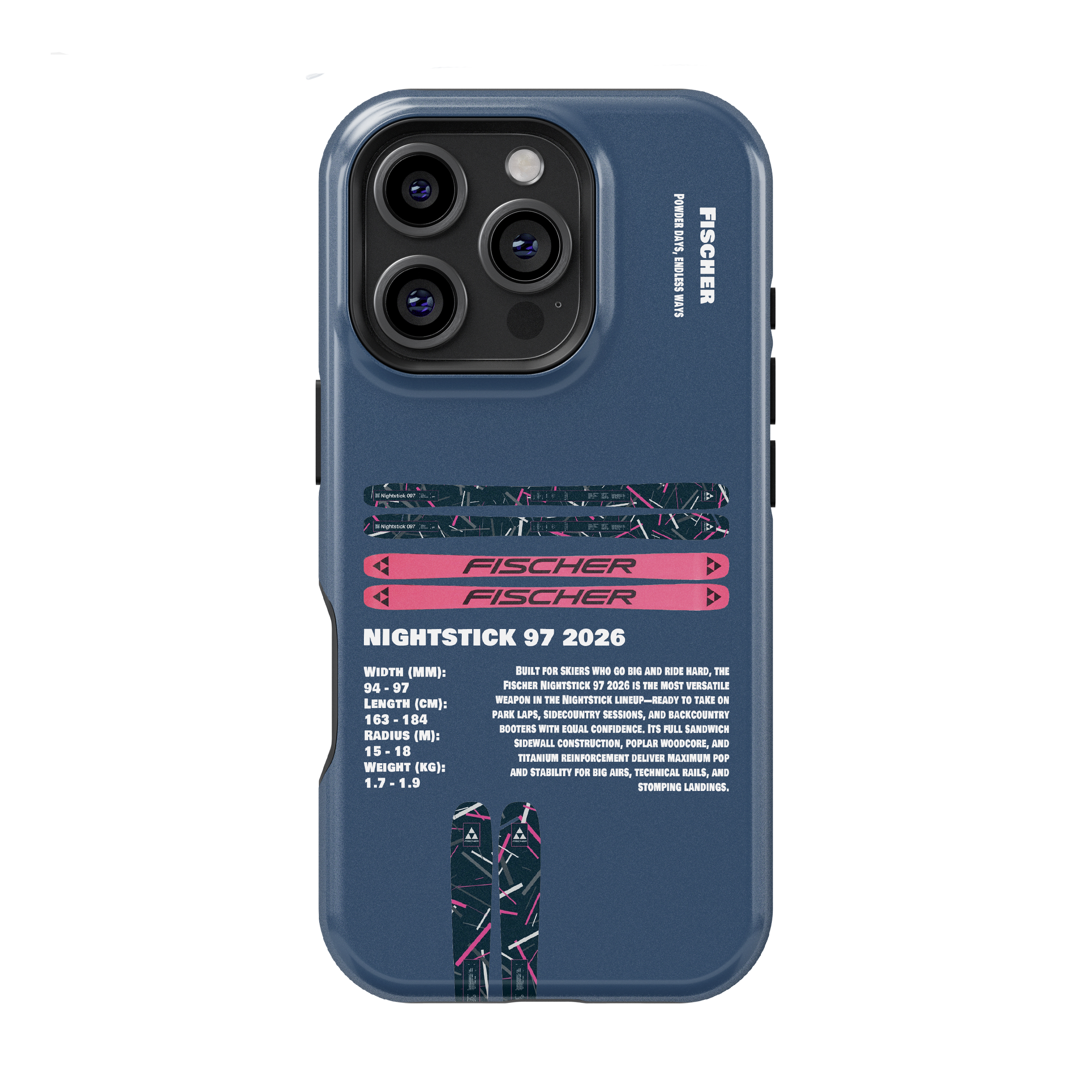 Fischer Nightstick 97 2026 Ski Phone Case