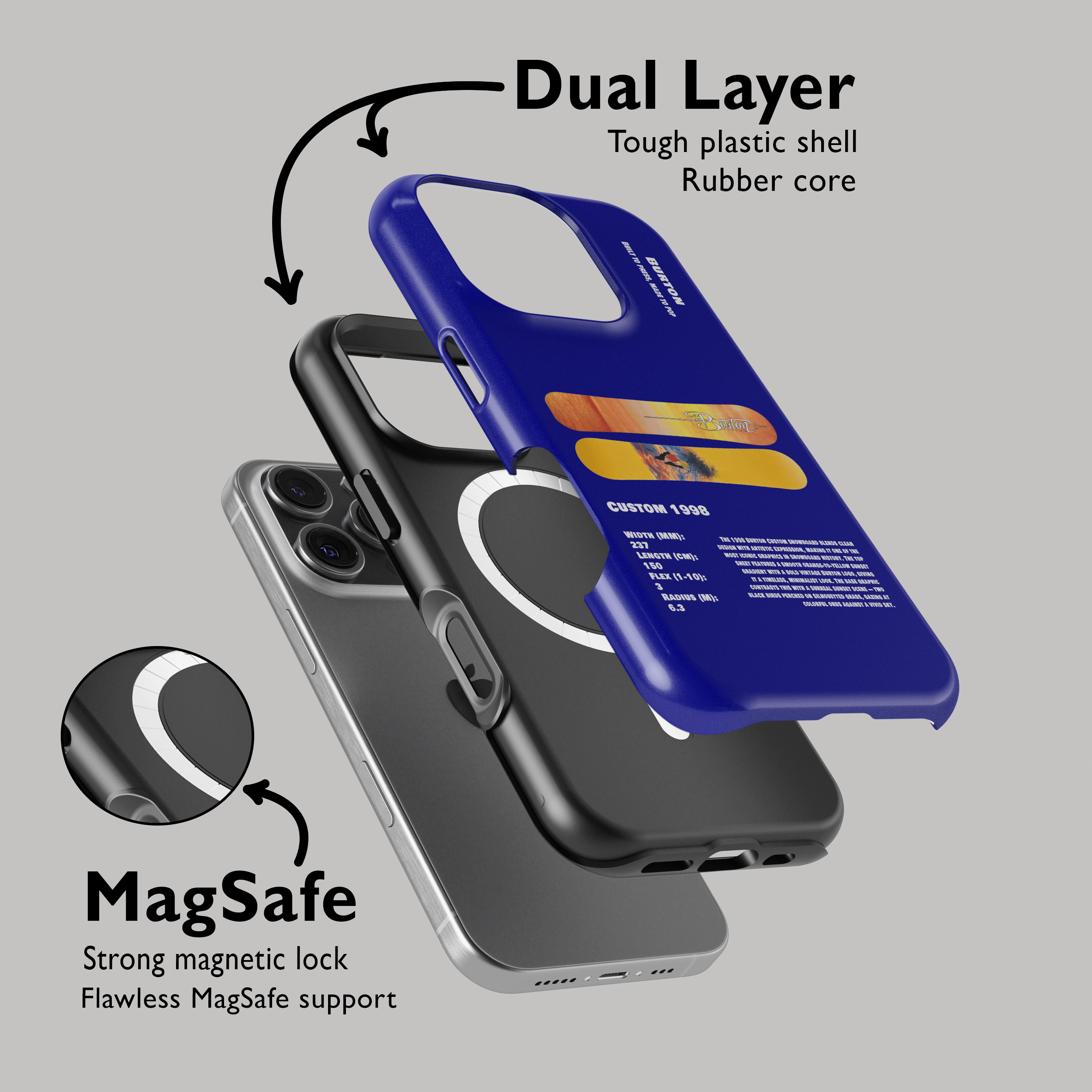 Burton Custom 1998 Snowboard Phone Case