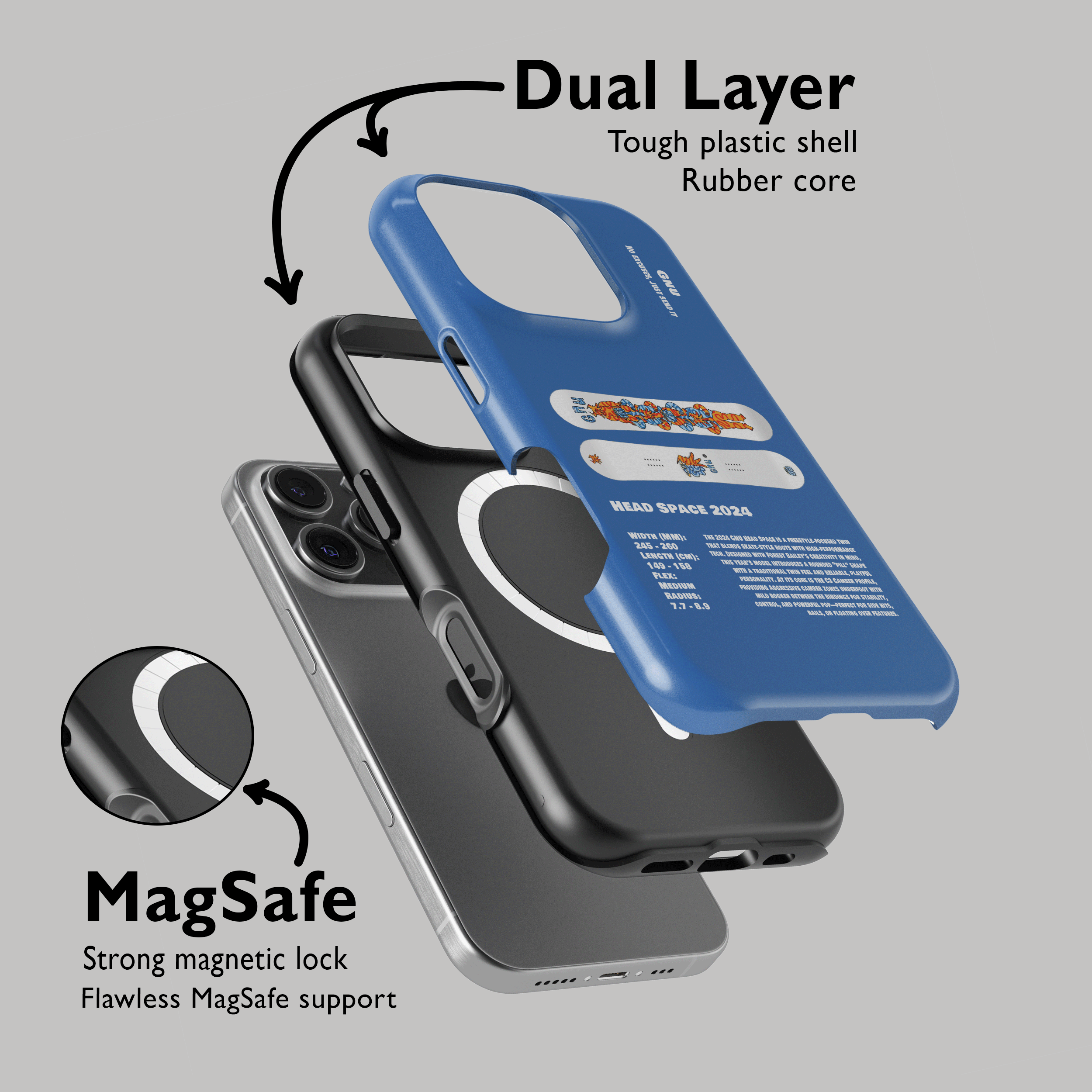 Gnu Head Space 2024 Snowboard Phone Case