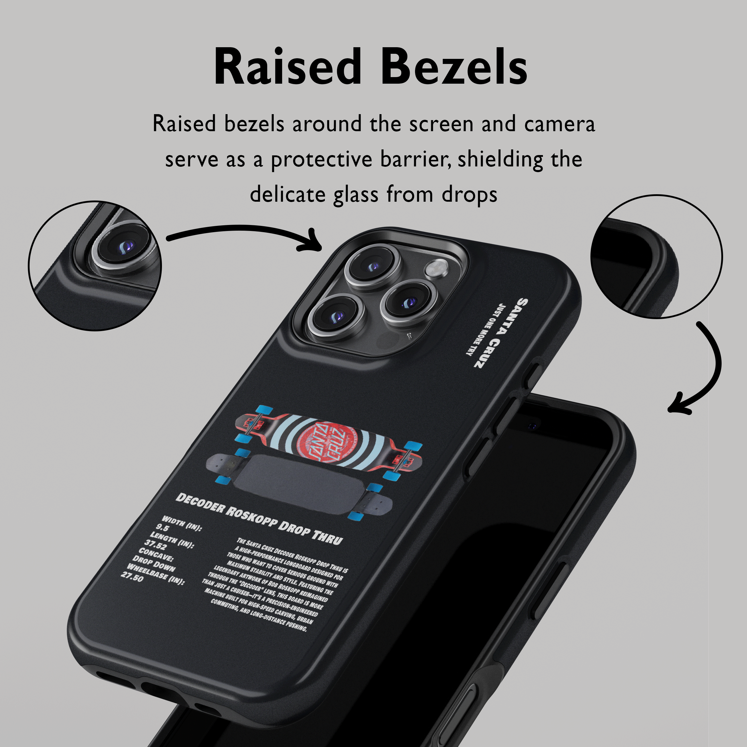 Santa cruz Decoder Roskopp Drop Thru Skateboard Phone Case