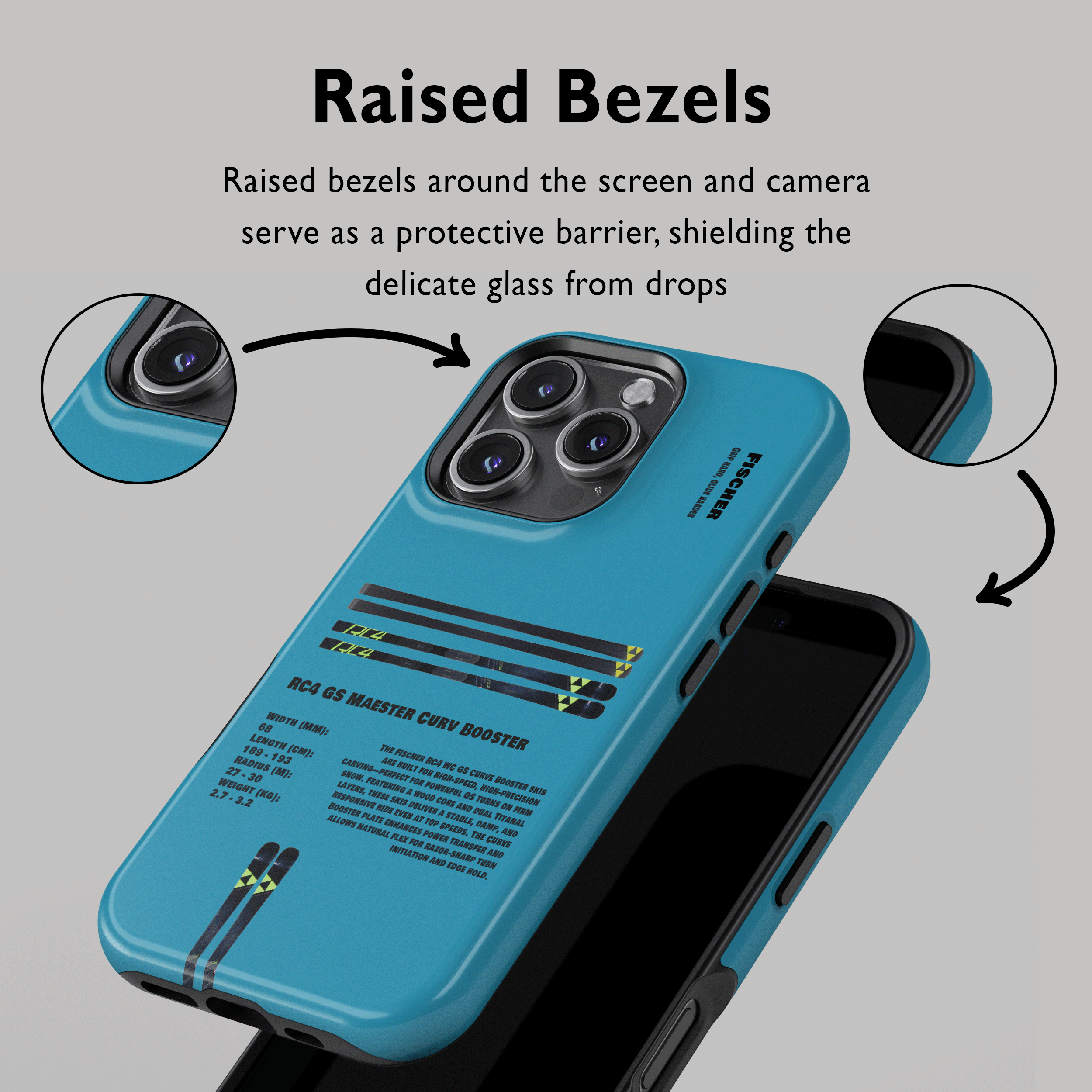 Fischer RC4 GS Master Curv Booster Ski Phone Case