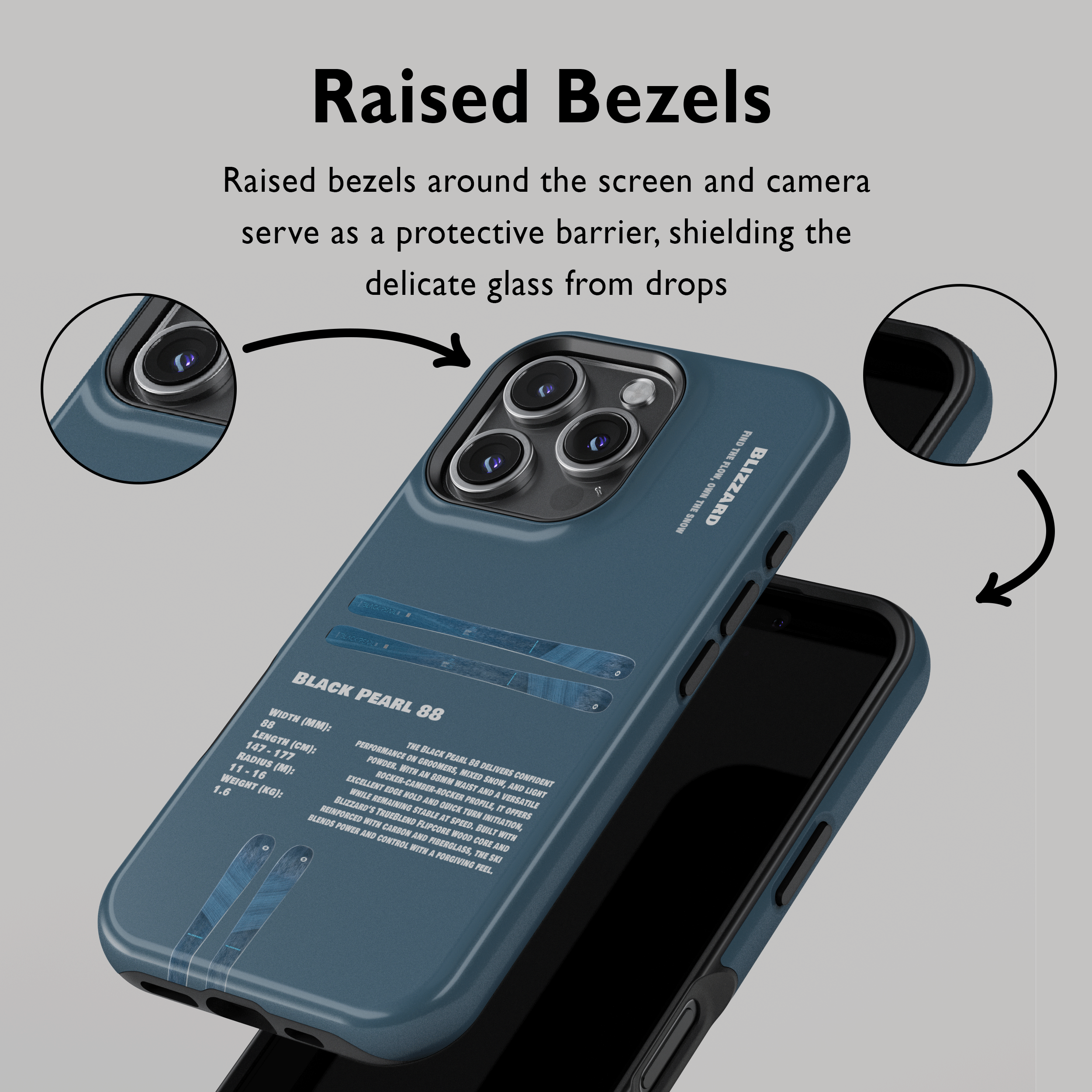 Blizzard Black Pearl 88 Ski Phone Case
