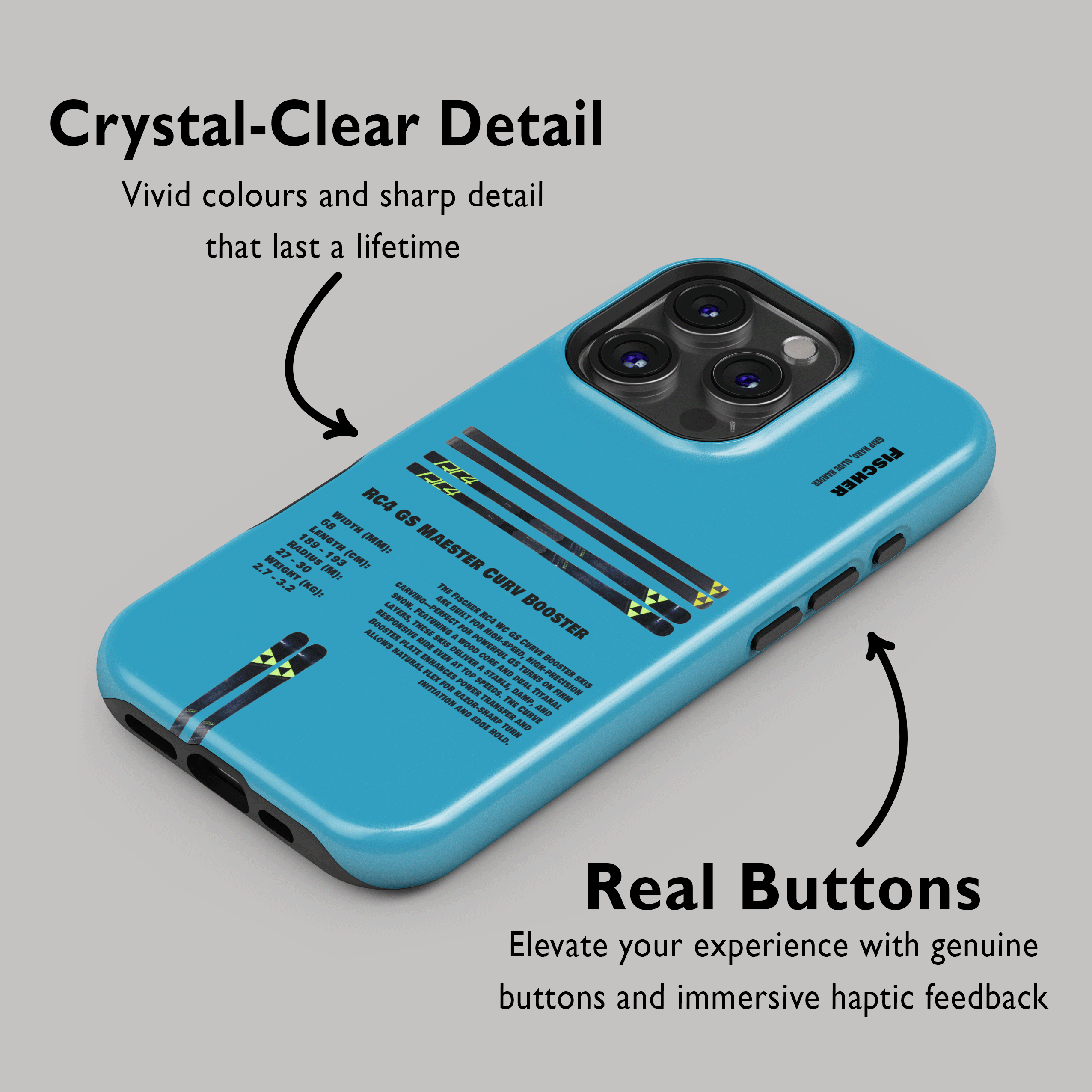 Fischer RC4 GS Master Curv Booster Ski Phone Case