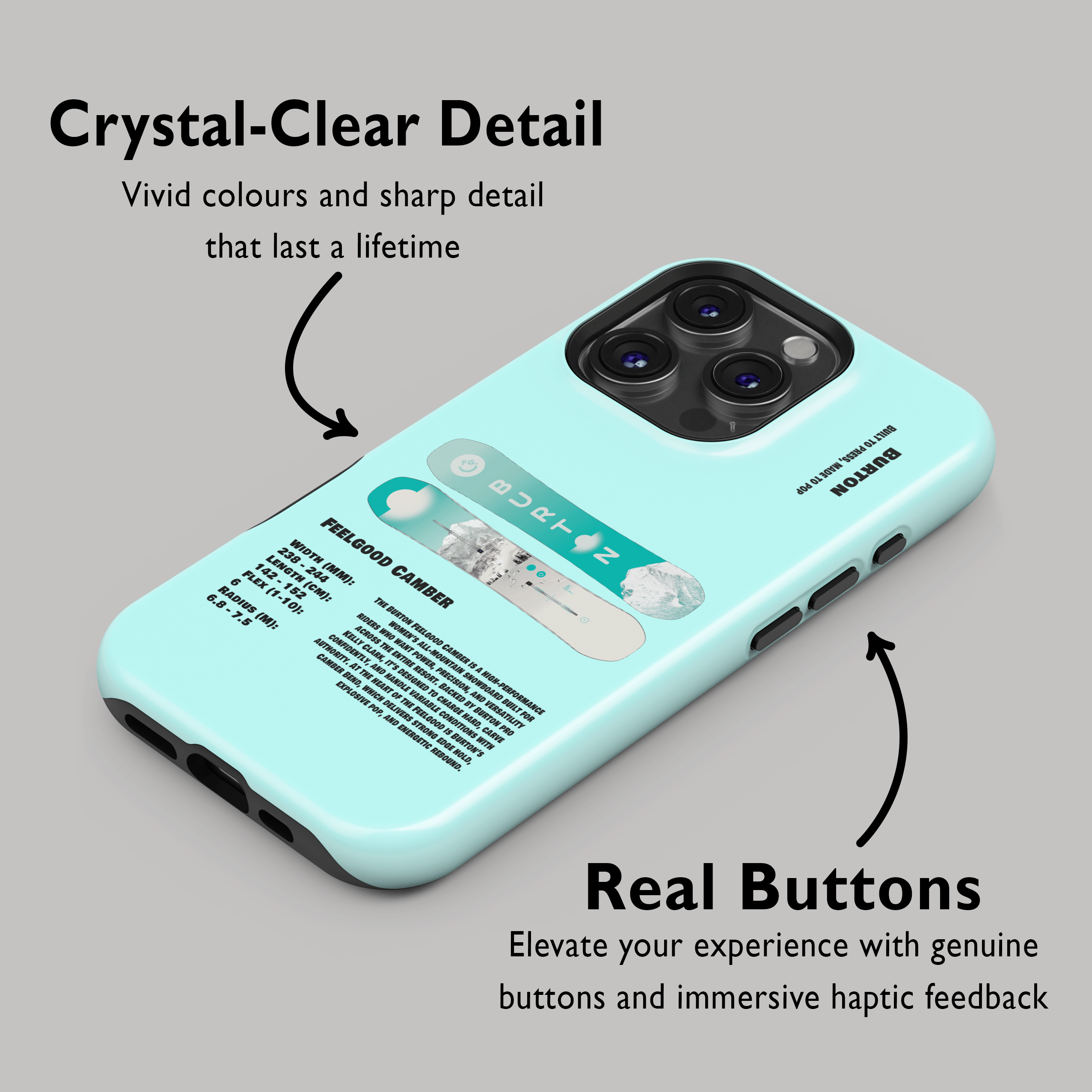 Burton Feelgood Camber Snowboard Phone Case