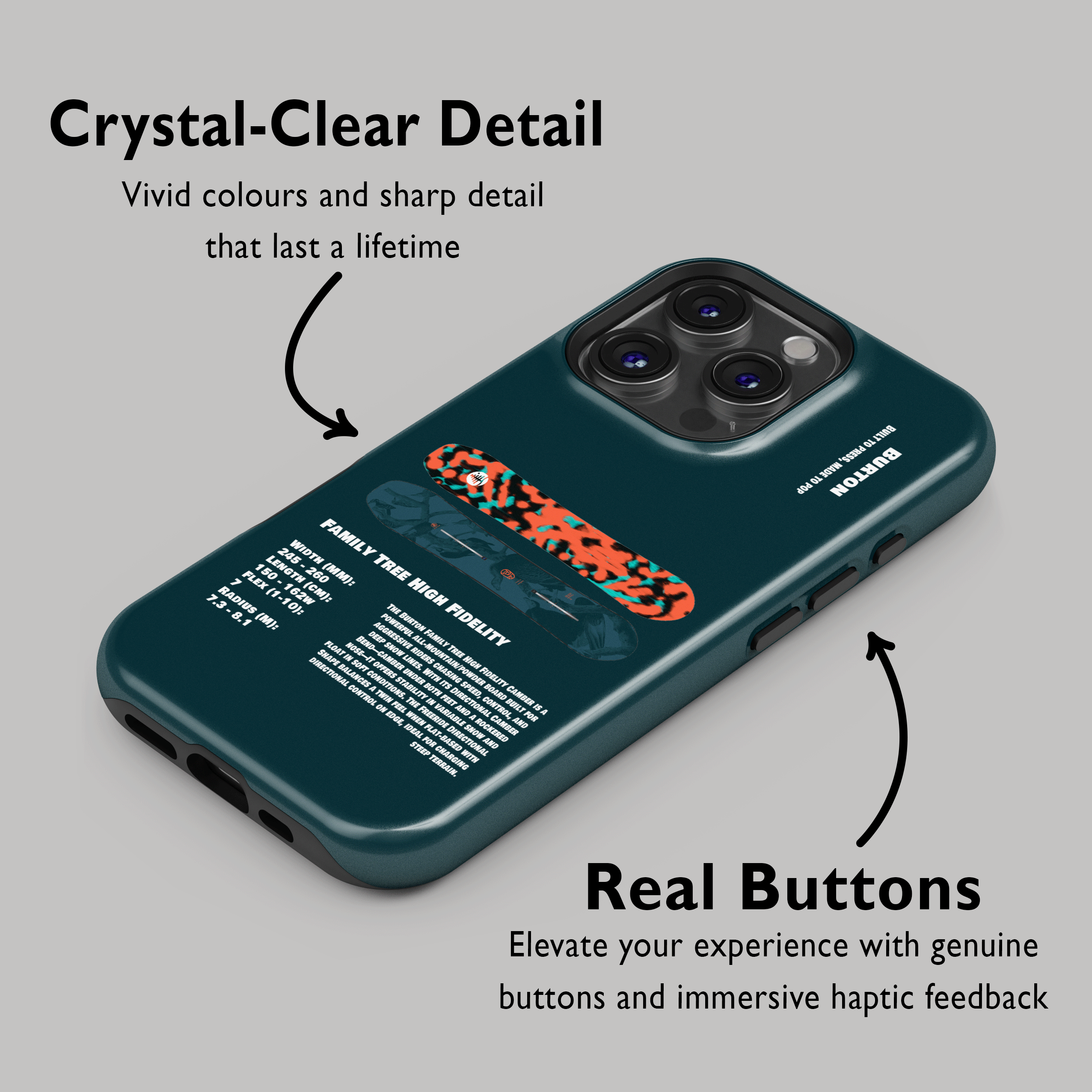 Burton Family Tree High Fidelity Camber Snowboard Phone Case