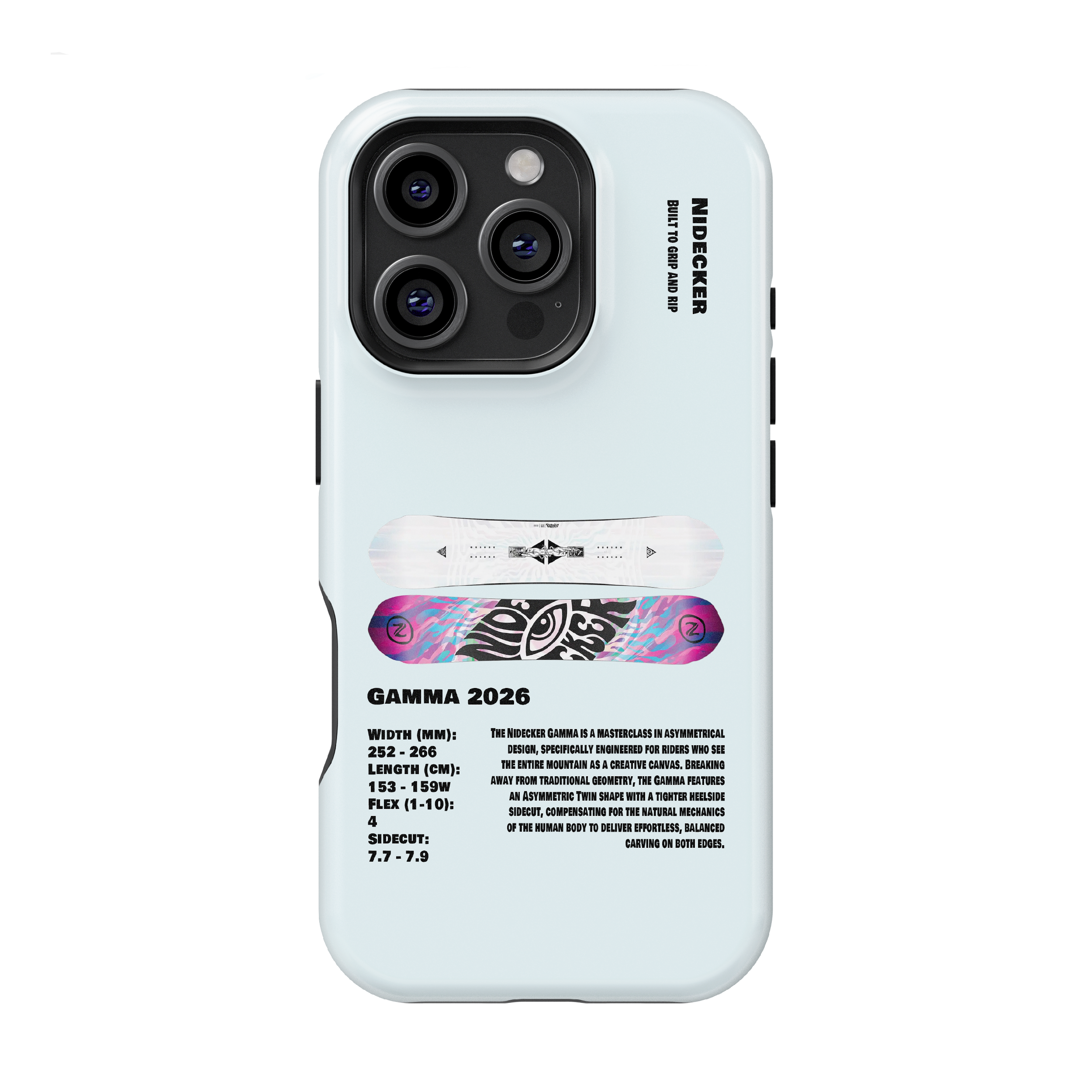 Nidecker Gamma 2026 Snowboard Phone Case