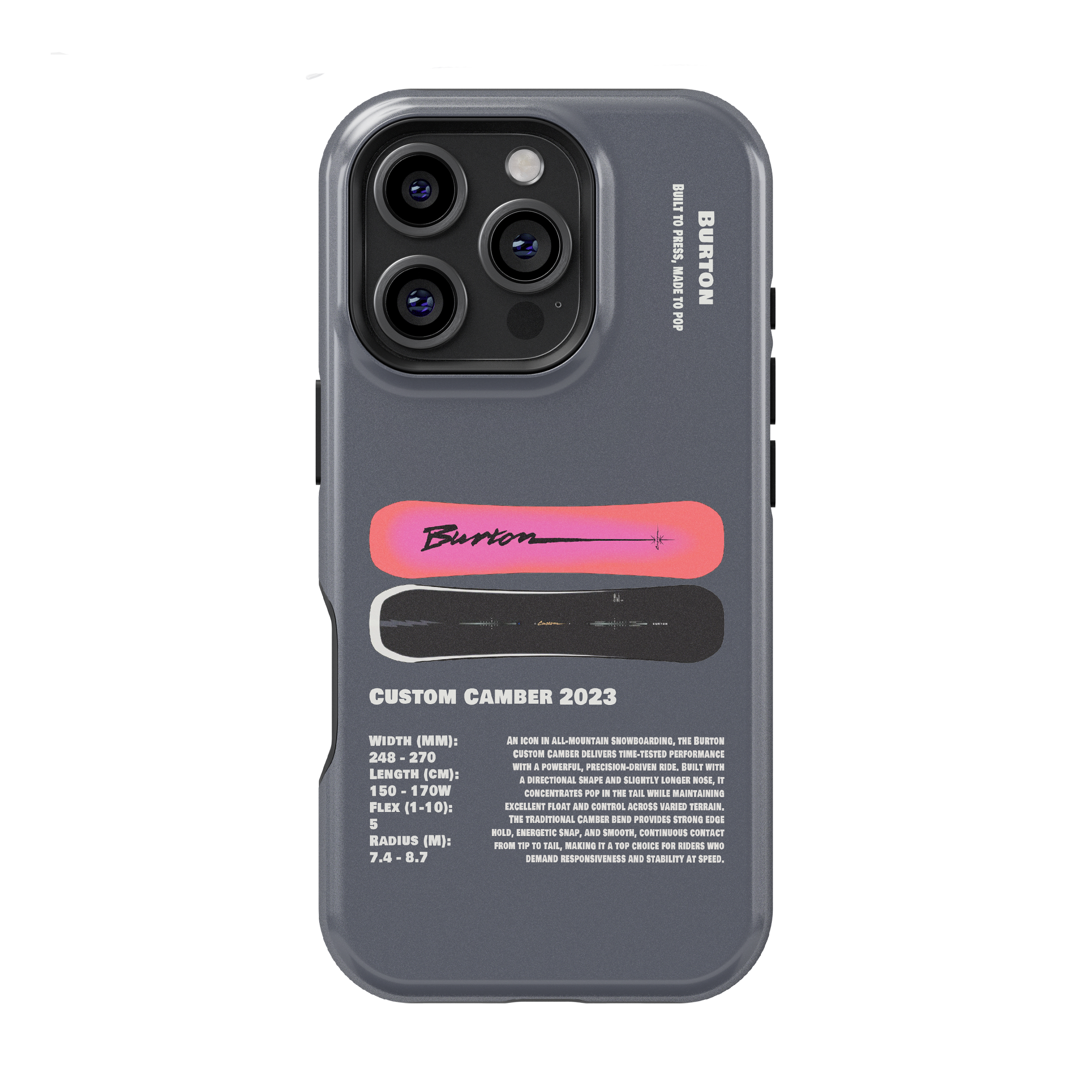 Burton Custom Camber 2023 Snowboard Phone Case