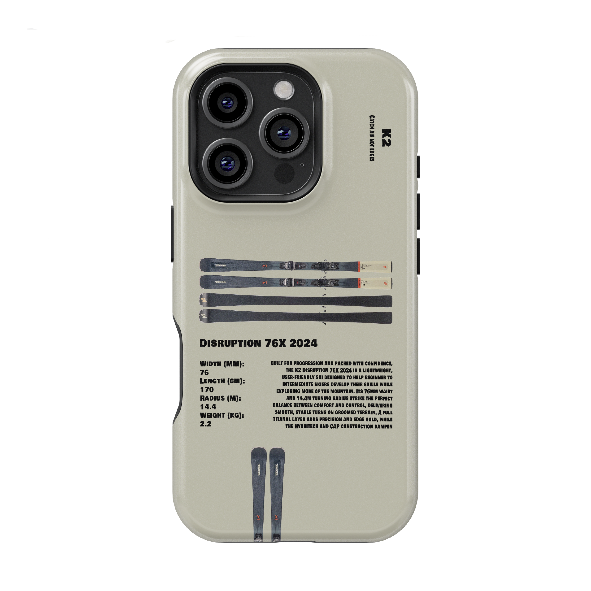 K2 Disruption 76X 2024 Ski Phone Case
