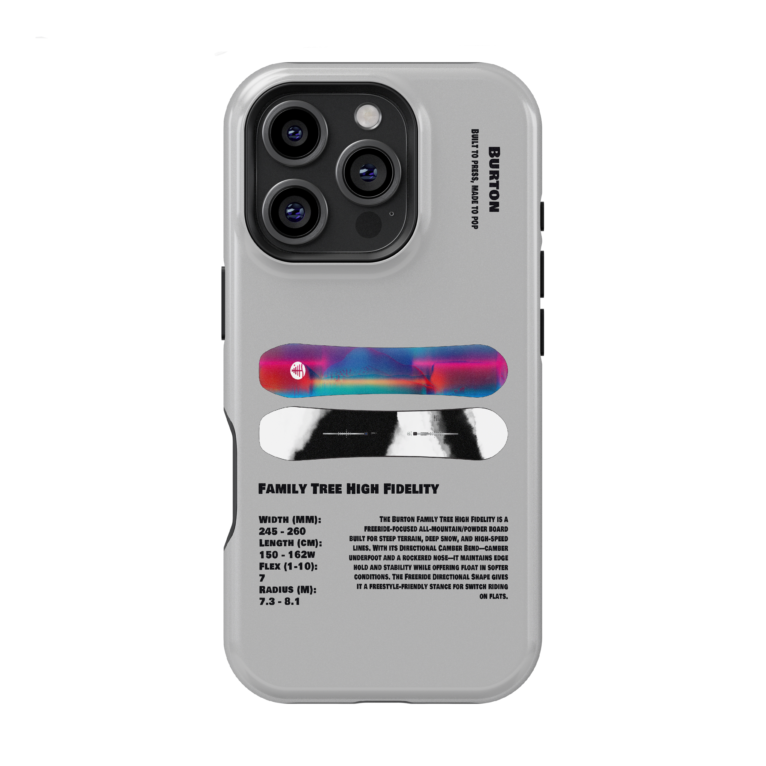 Burton Family Tree High Fidelity Snowboard Phone Case