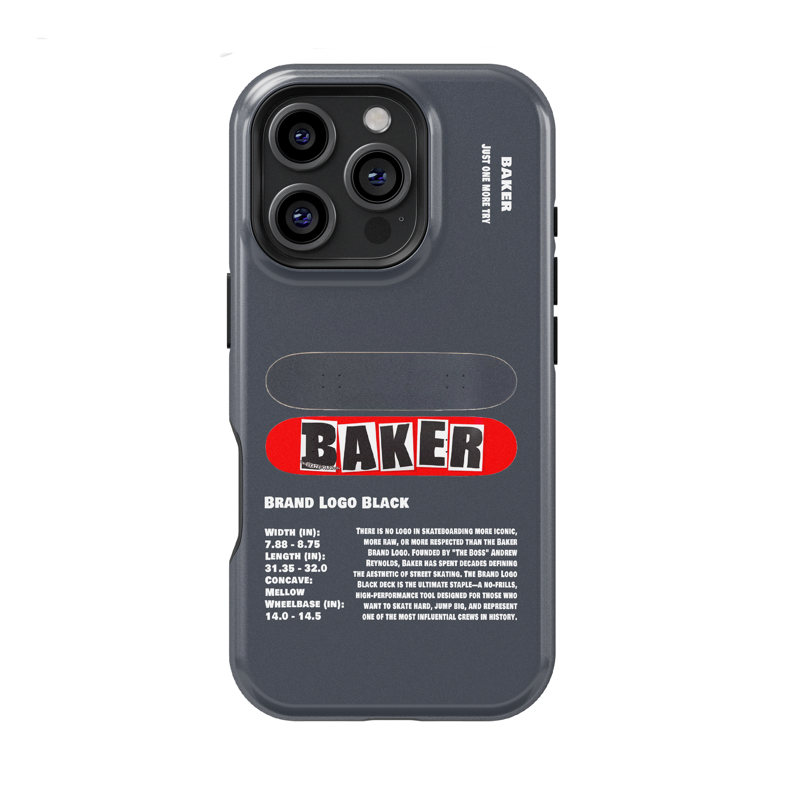 Baker Brand Logo Black Skateboard Phone Case