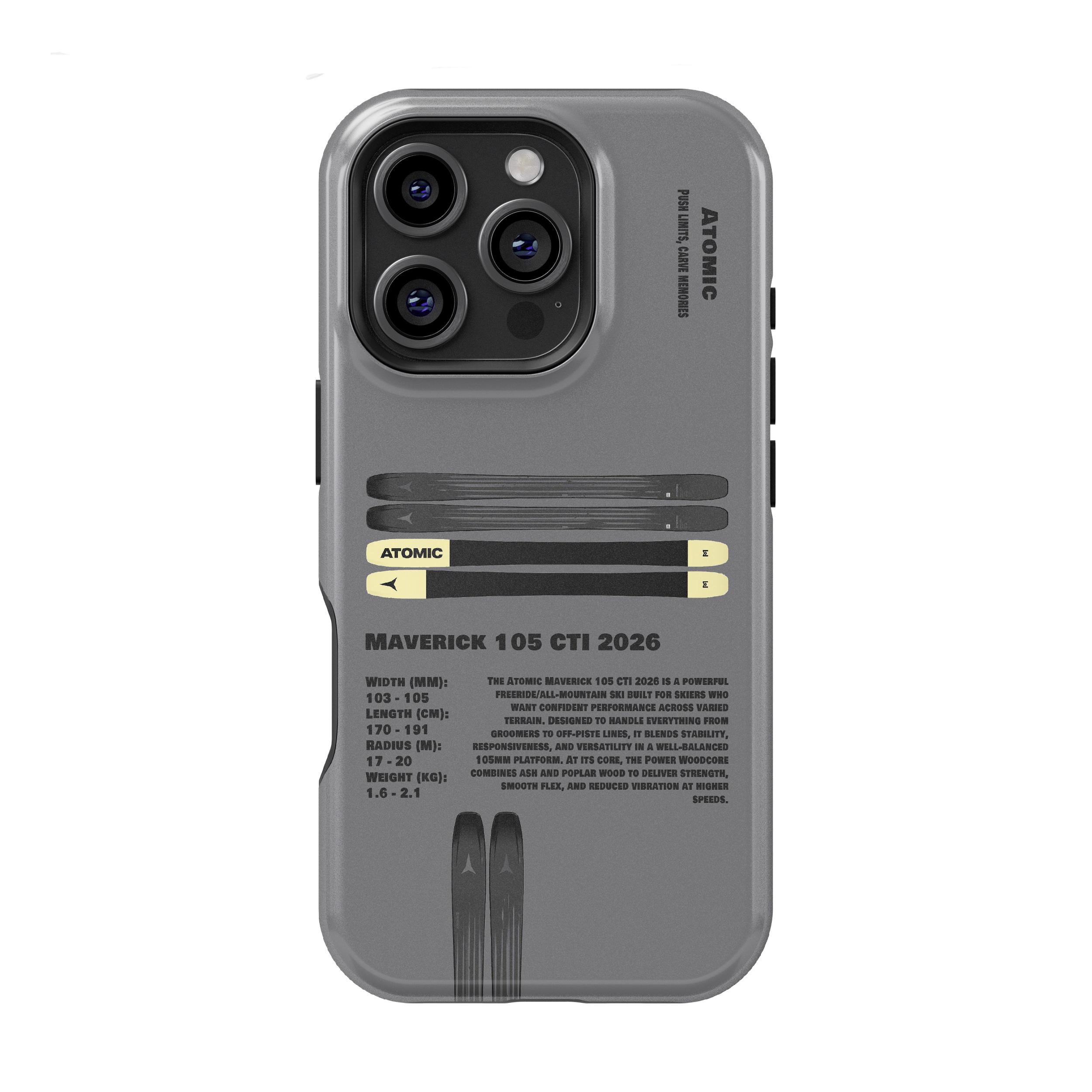 Atomic Maverick 105 CTI 2026 Ski Phone Case