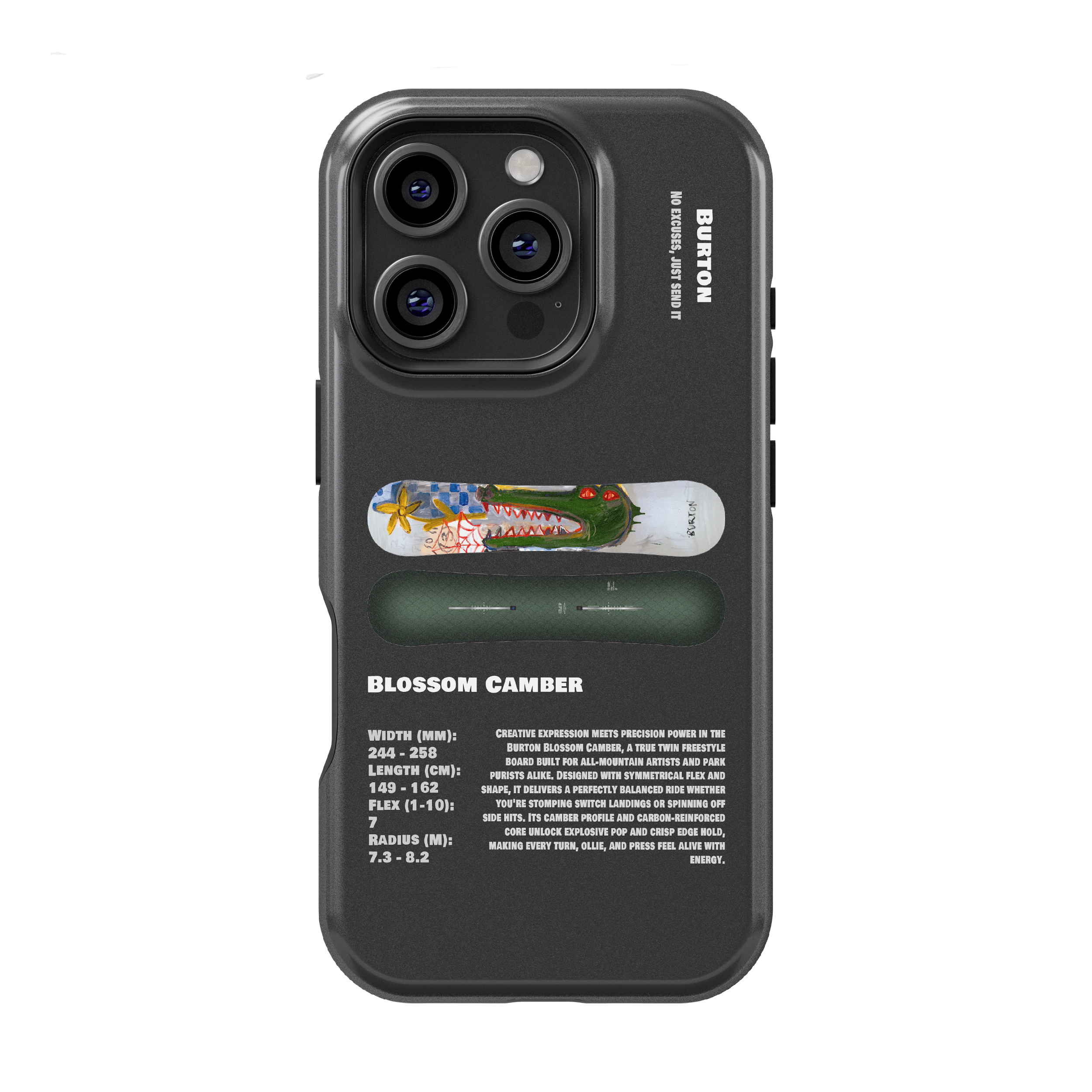 Étui de téléphone pour snowboard Burton Process Camber 2026