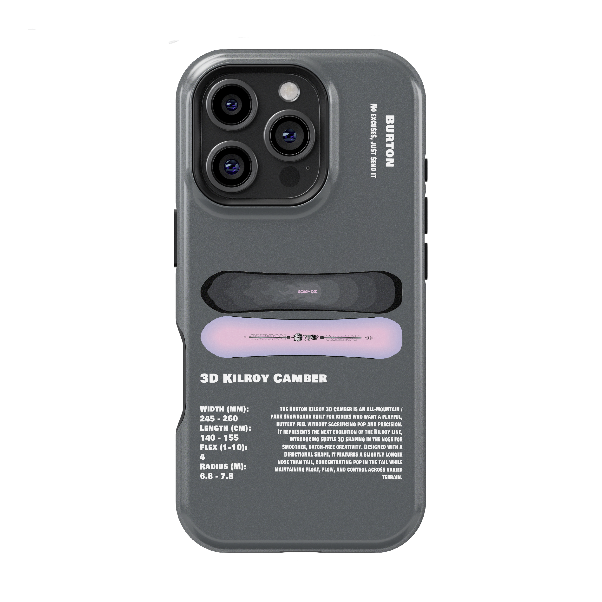 Burton 3D Kilroy Camber Snowboard Phone Case