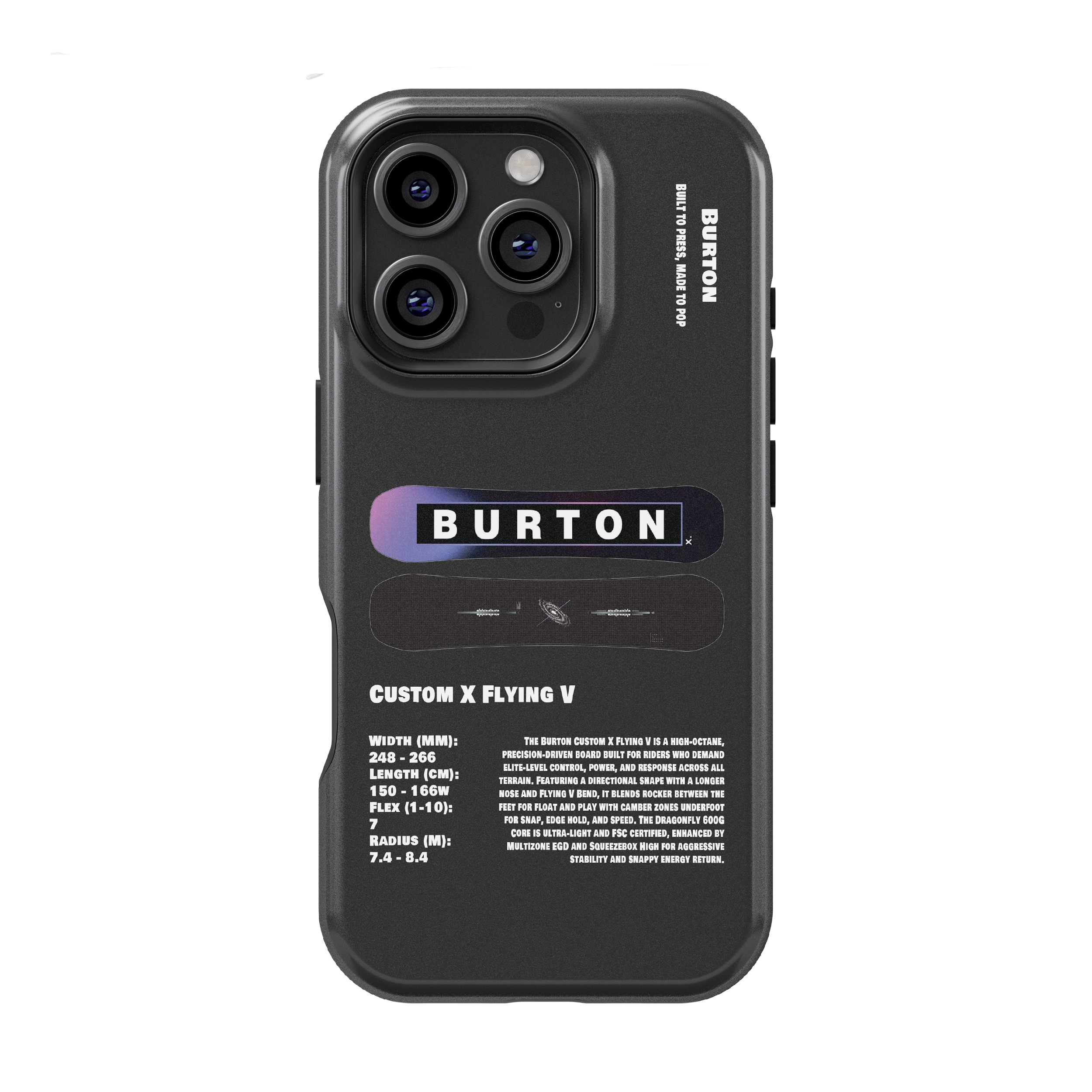 Burton Custom X Flying V Snowboard Phone Case