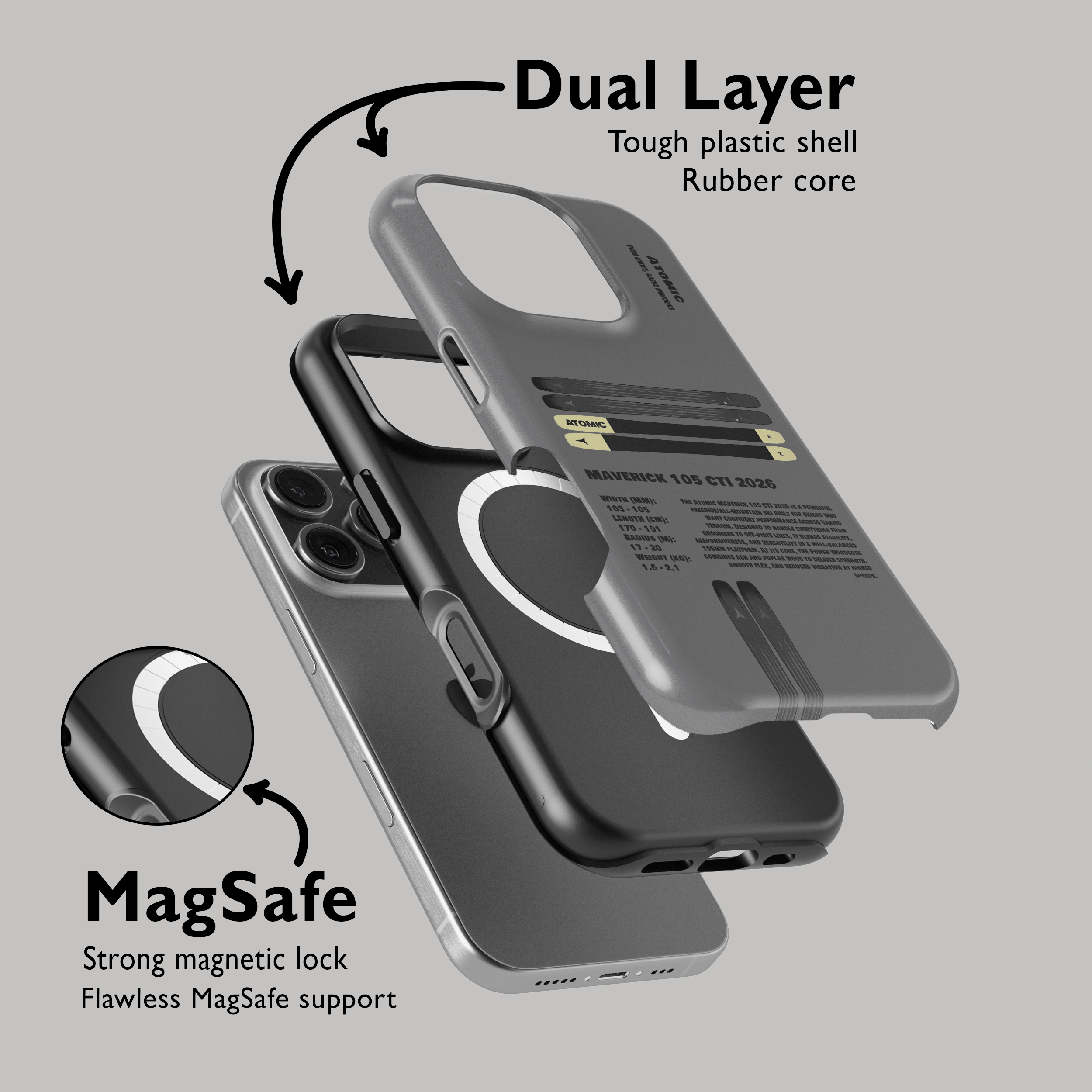 Atomic Maverick 105 CTI 2026 Ski Phone Case