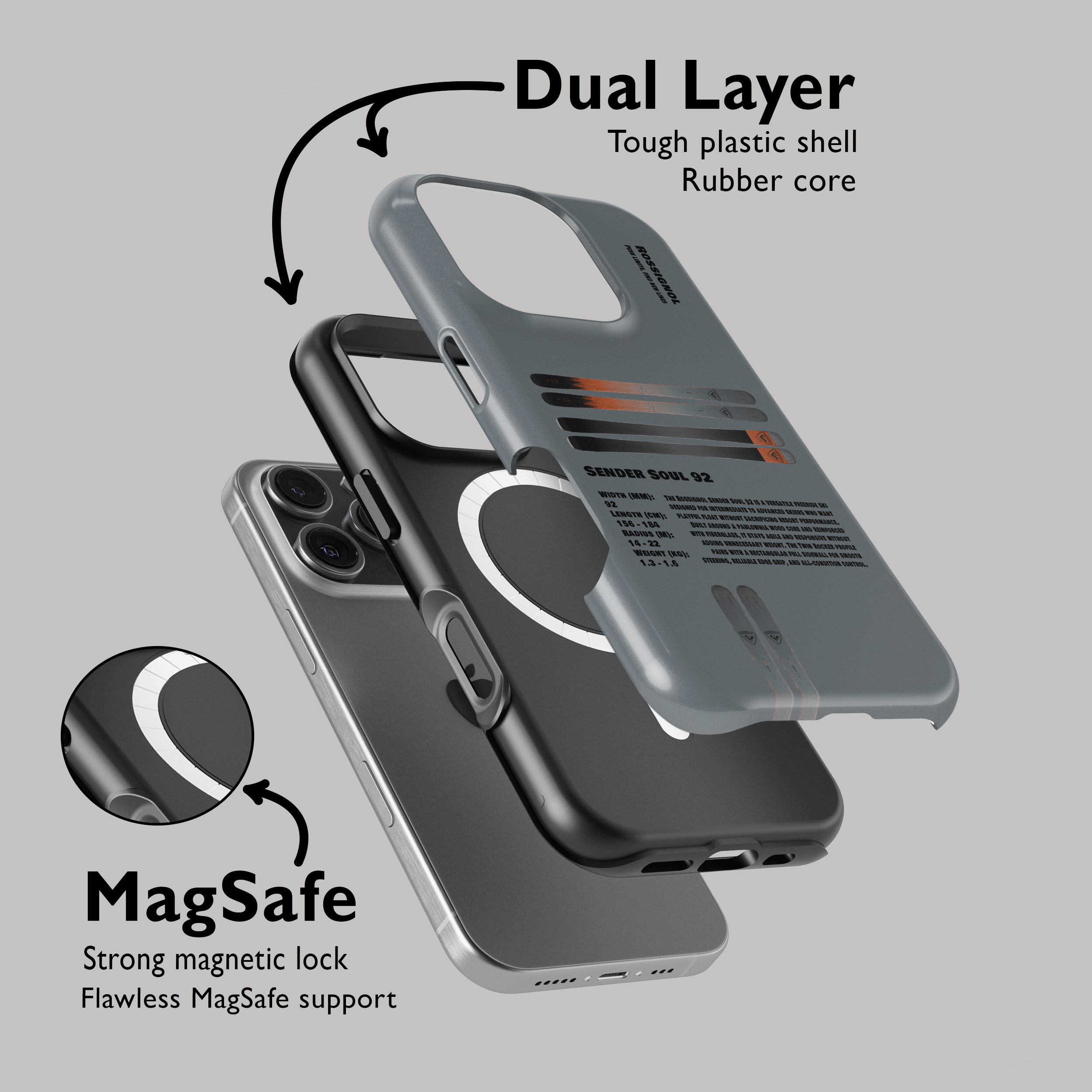 Rossignol Sender Soul 92 Ski Phone Case