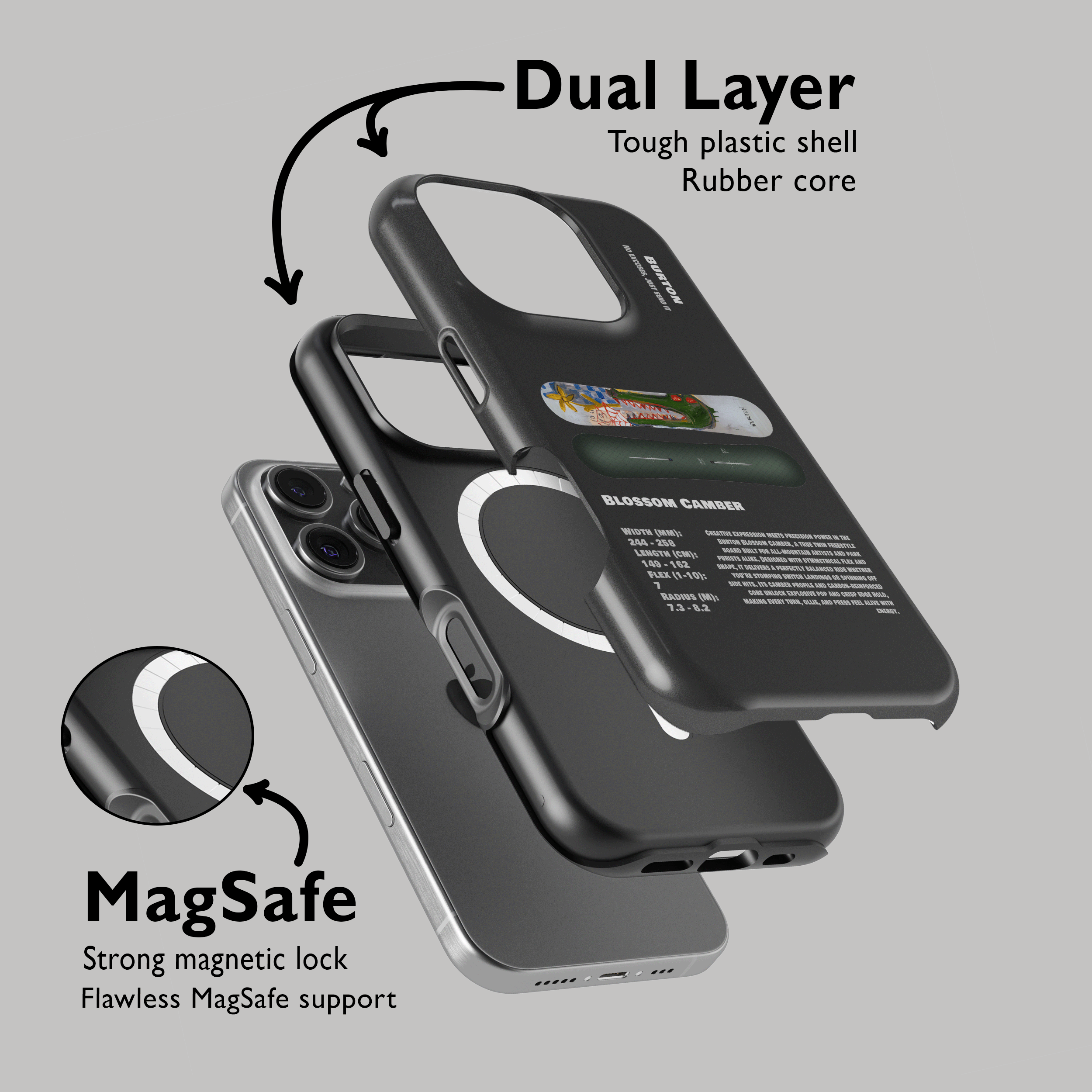 Étui de téléphone pour snowboard Burton Process Camber 2026