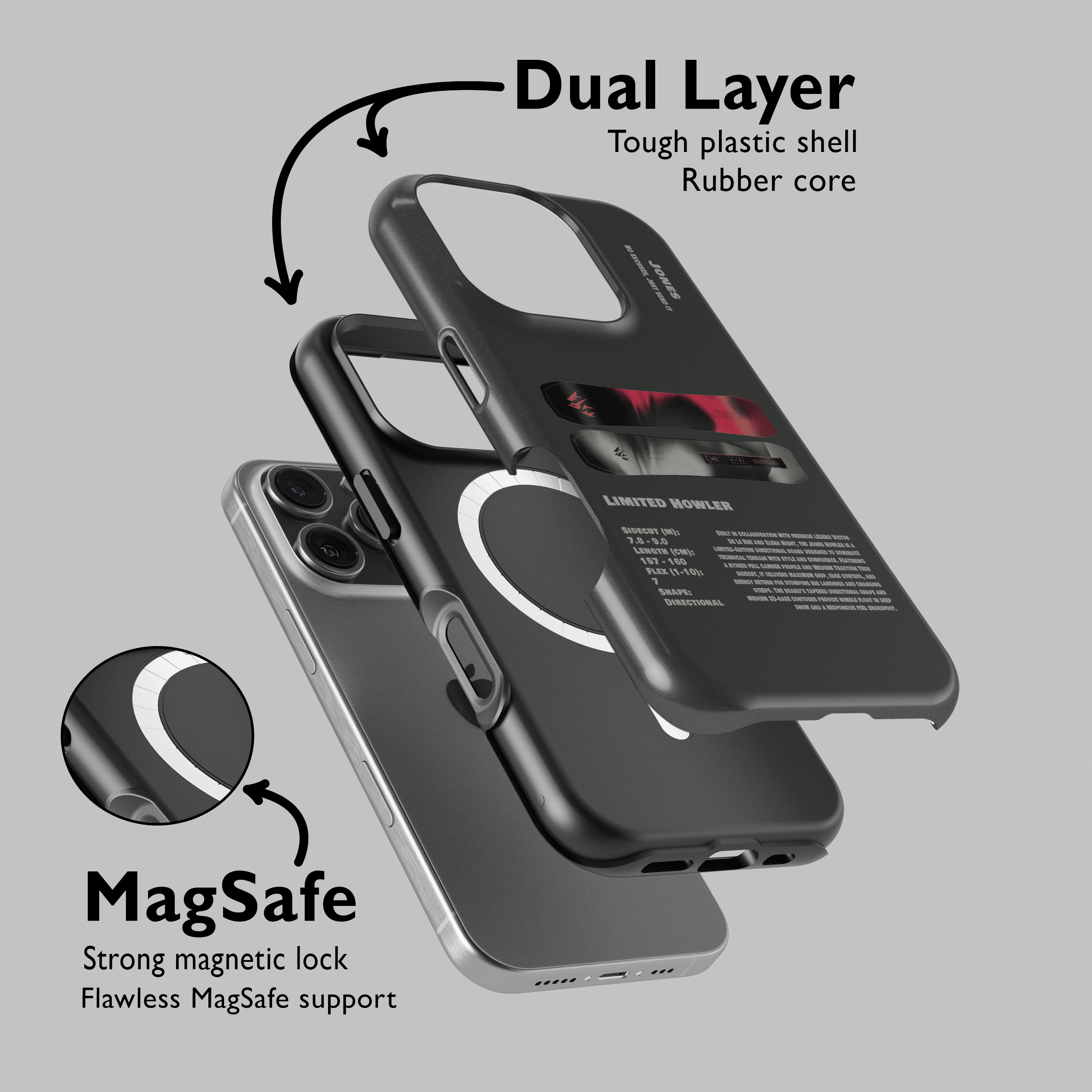 Jones Limited Howler Snowboard Phone Case