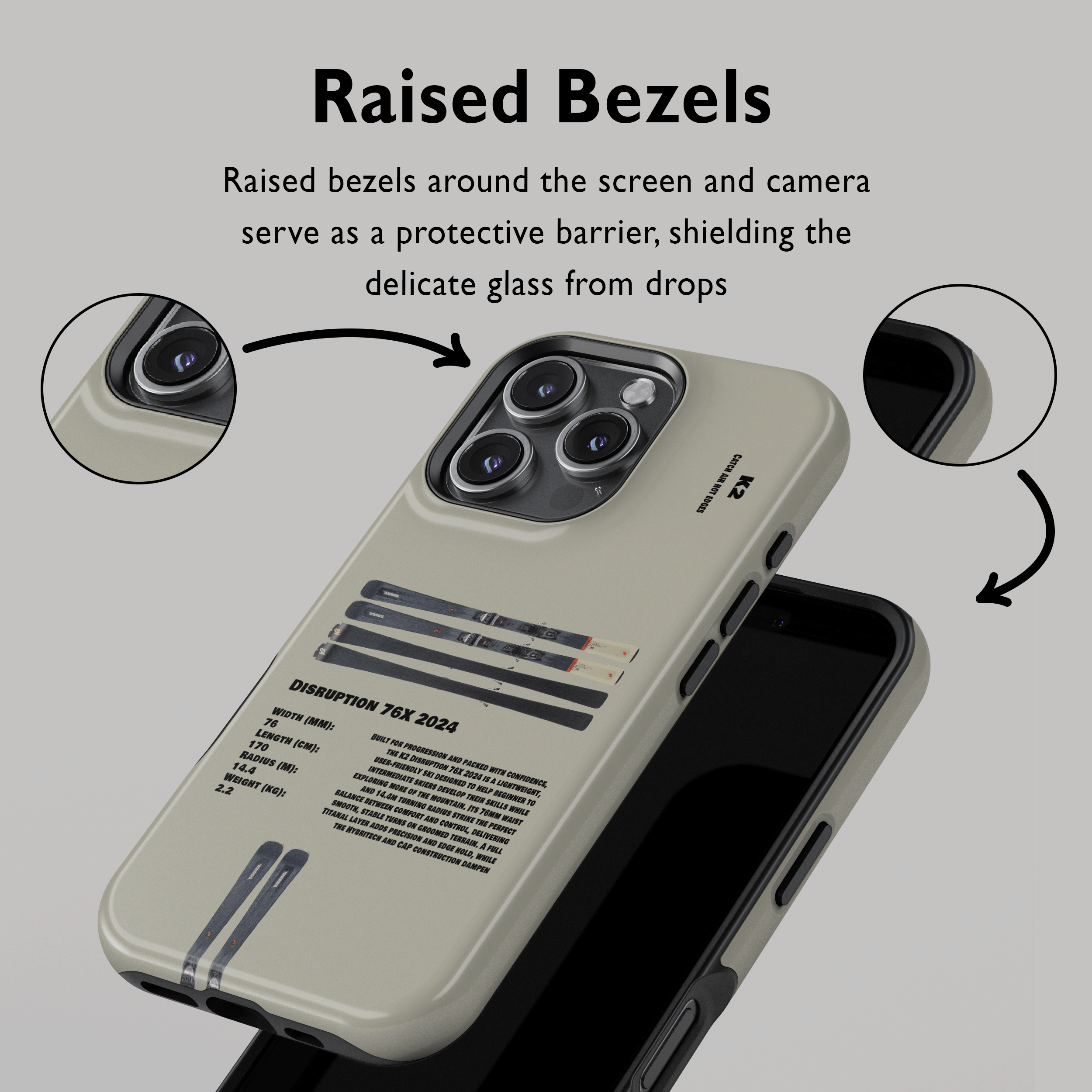 K2 Disruption 76X 2024 Ski Phone Case