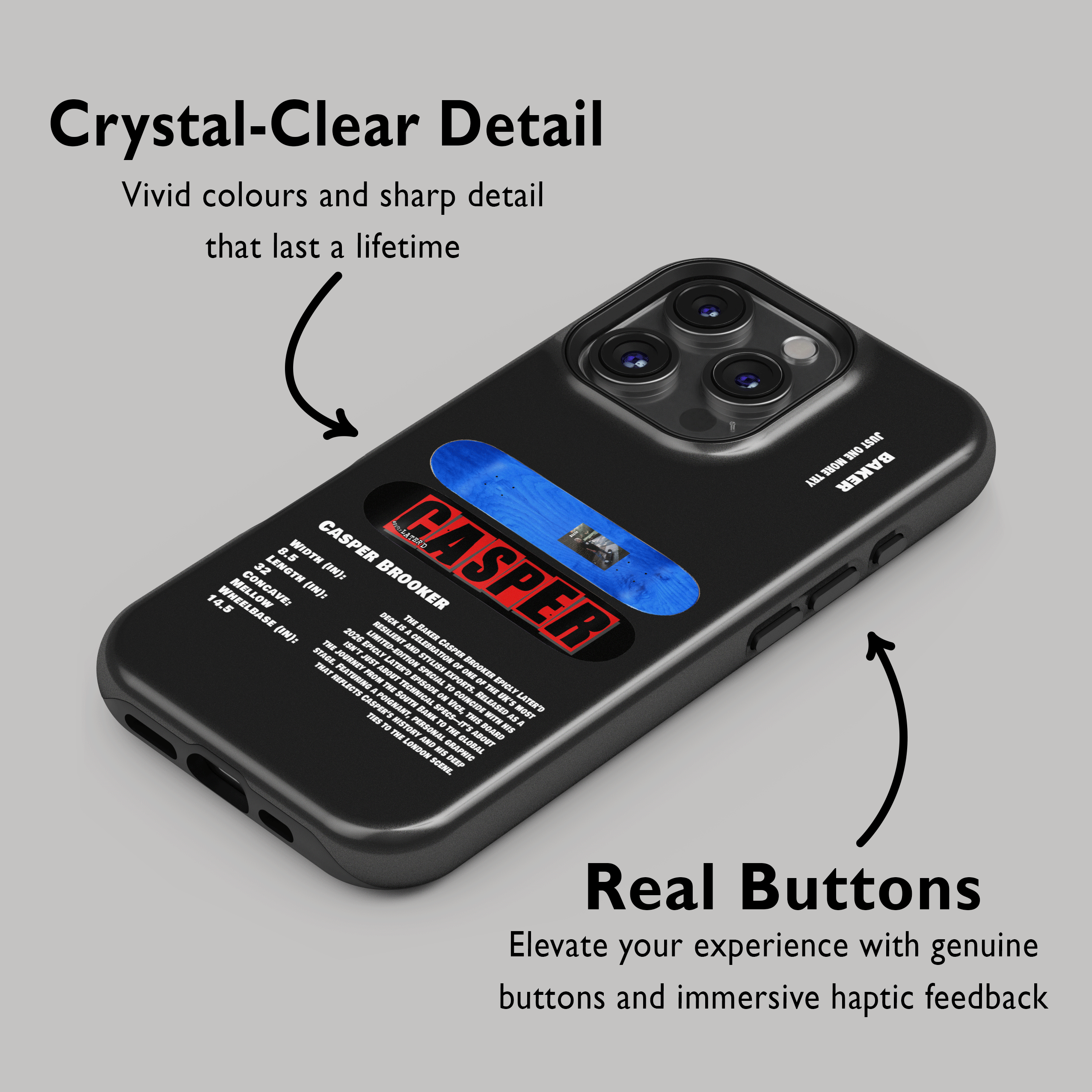Baker Casper Brooker Epicly Skateboard Phone Case