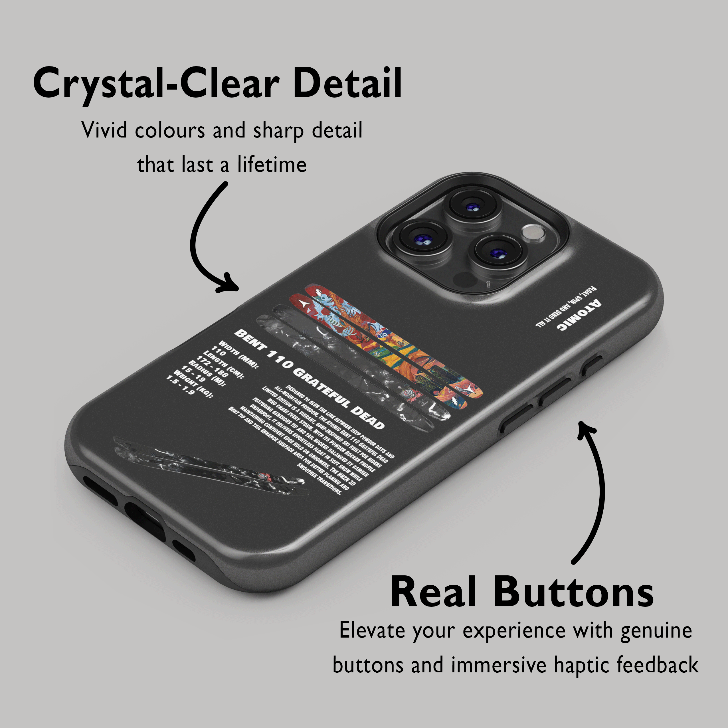 Atomic Bent 110 Grateful Dead Ski Phone Case