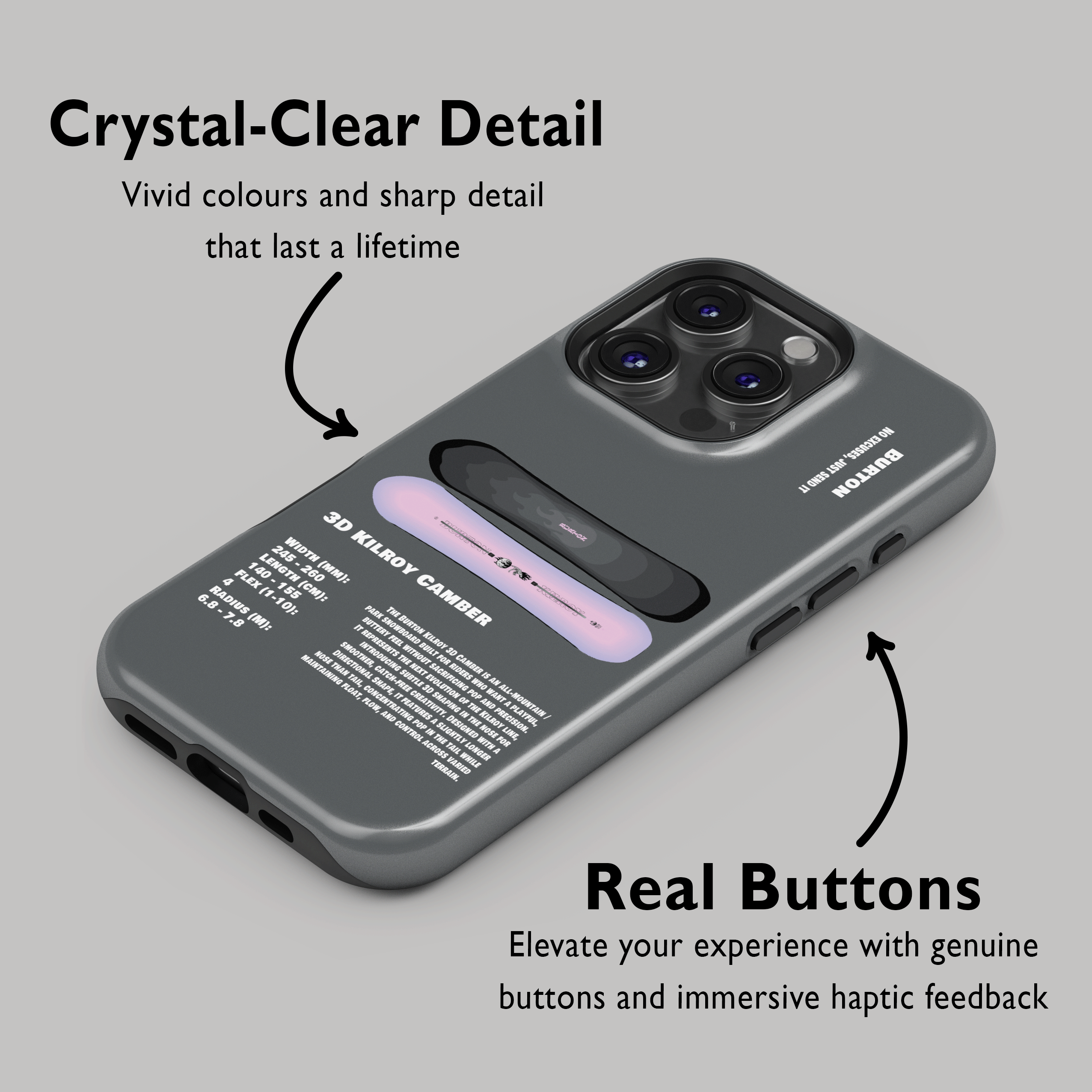Burton 3D Kilroy Camber Snowboard Phone Case