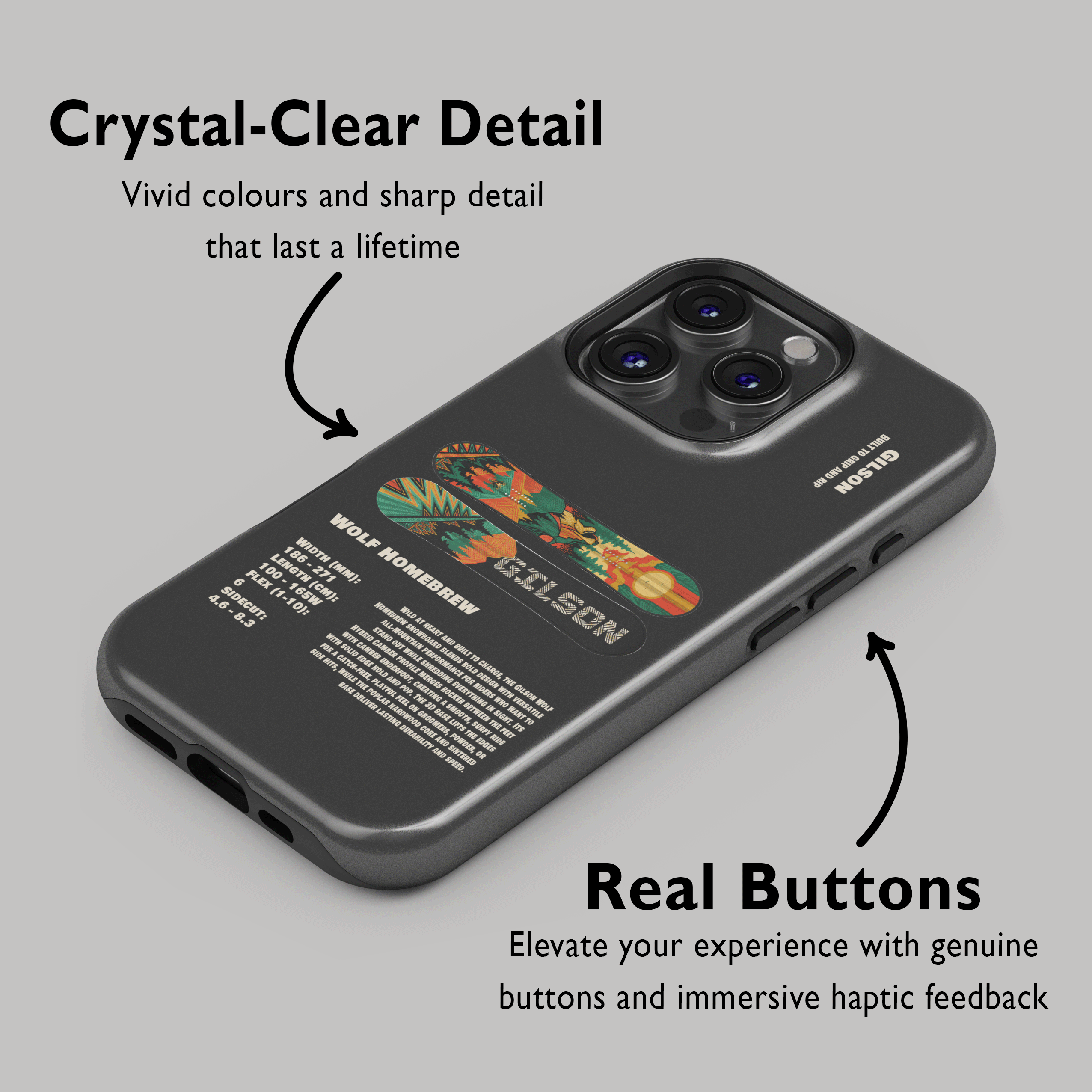 Gilson Wolf Homebrew Snowboard Phone Case