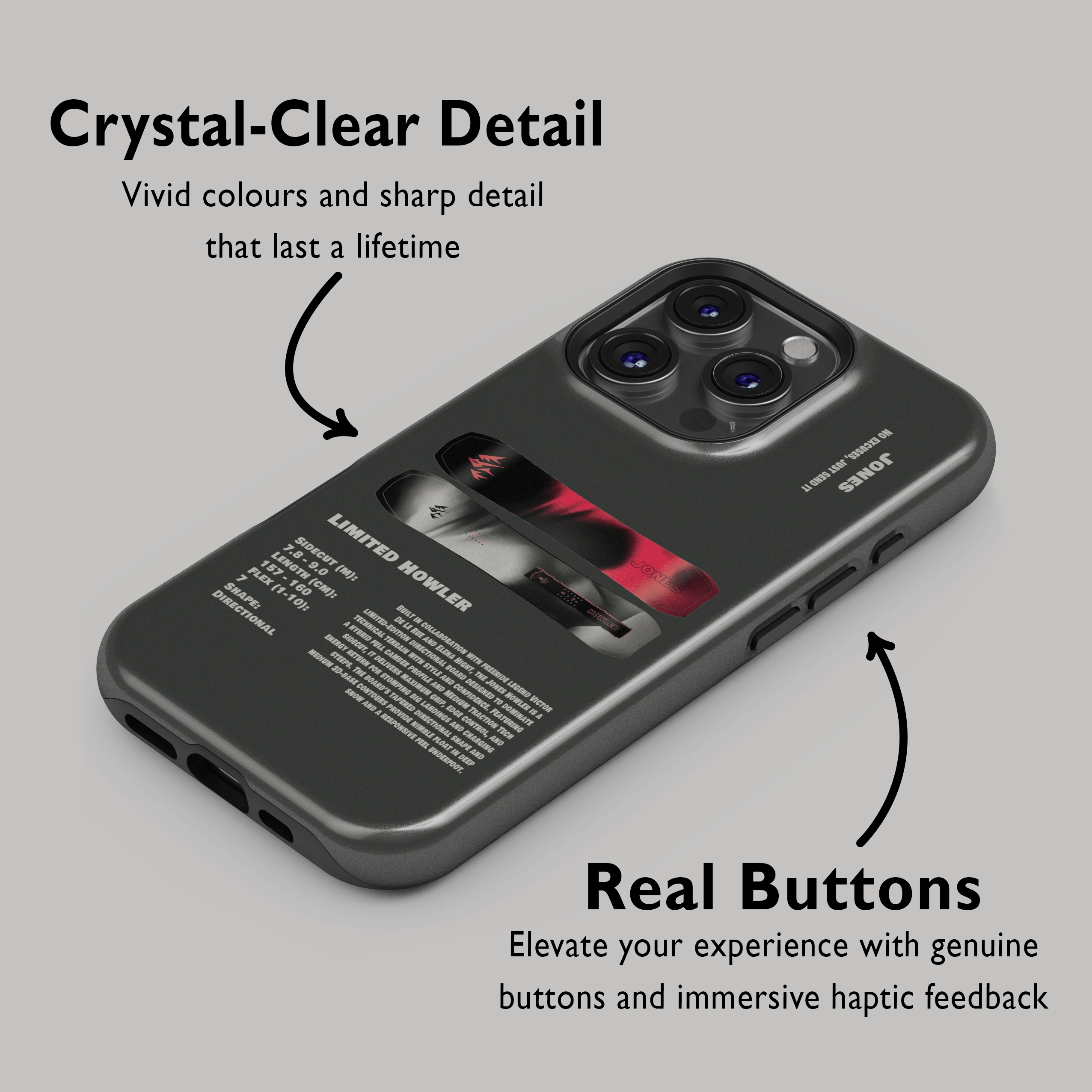 Jones Limited Howler Snowboard Phone Case