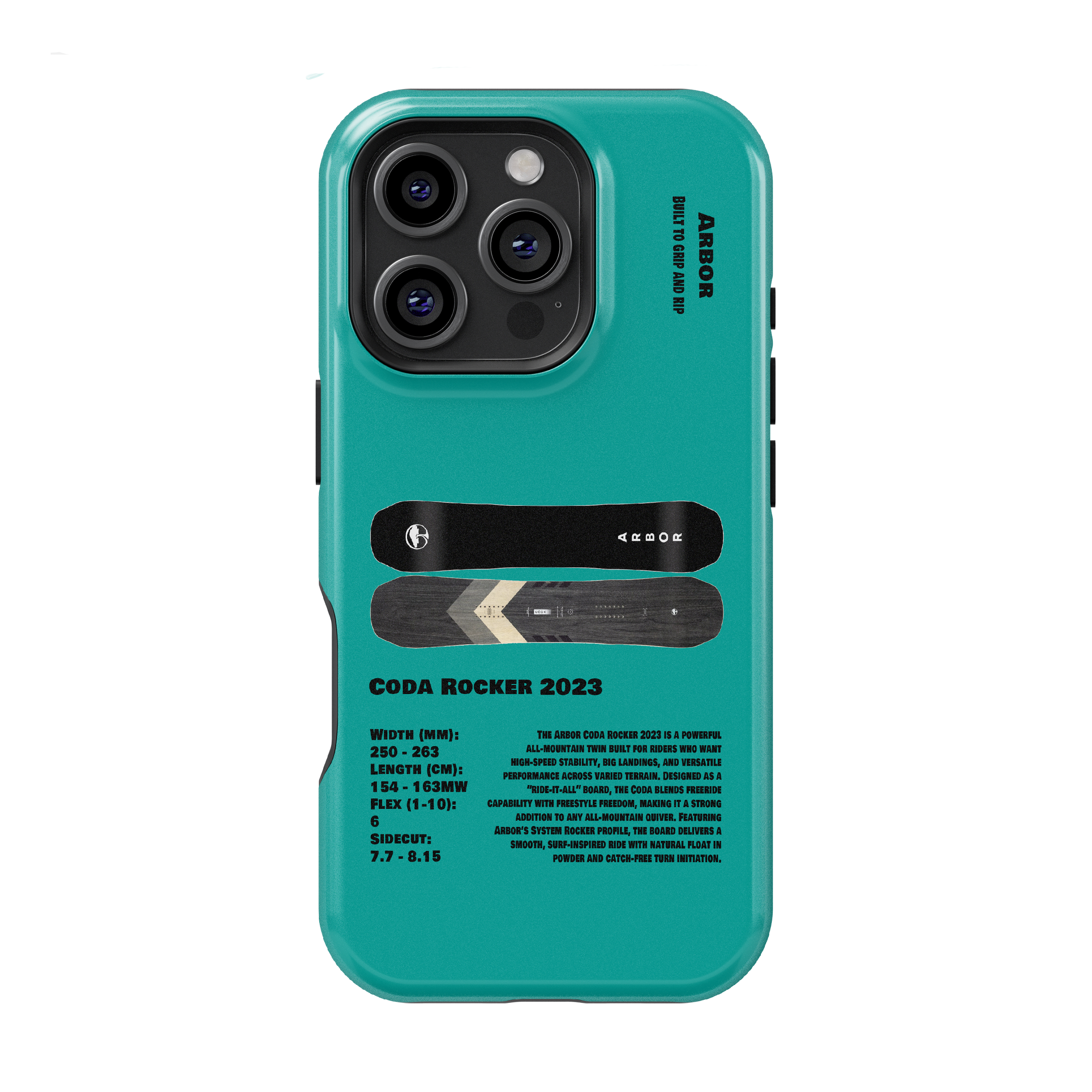 Arbor Coda Rocker 2023 Snowboard Phone Case