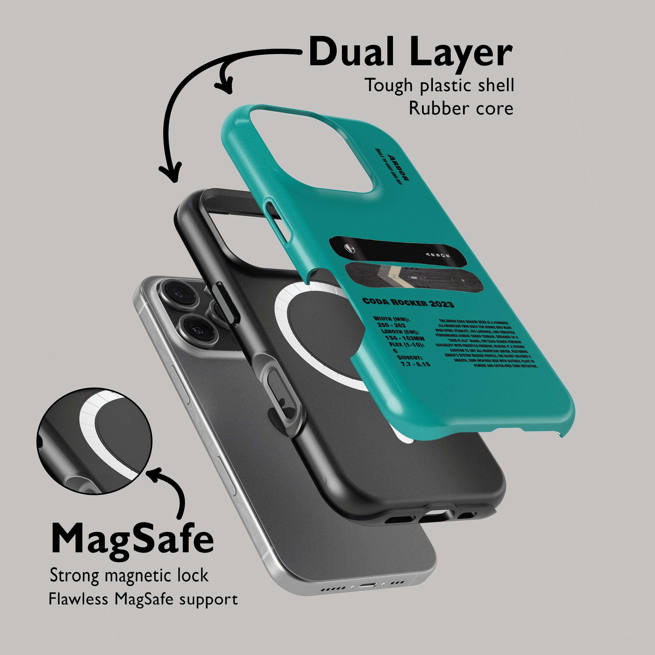 Arbor Coda Rocker 2023 Snowboard Phone Case