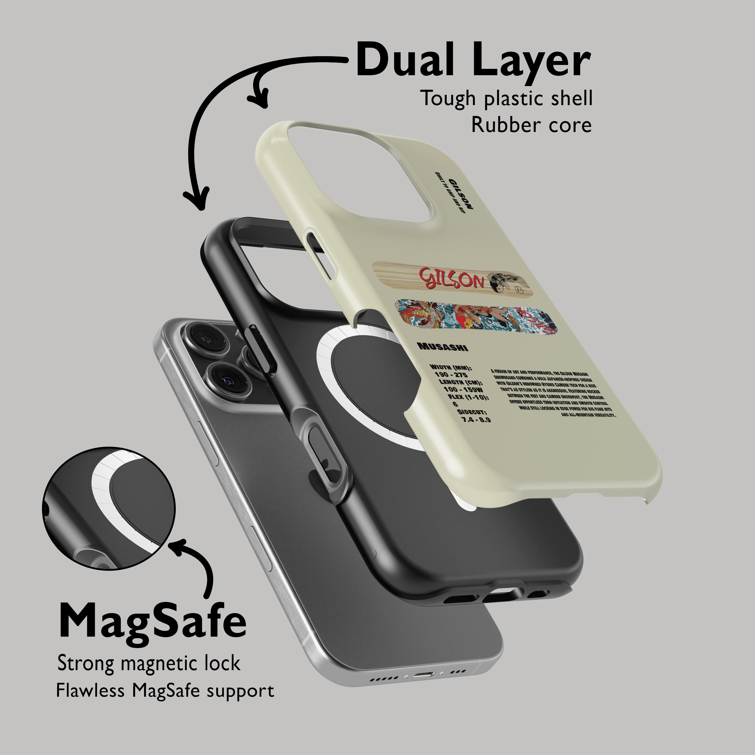 Gilson Musashi Snowboard Phone Case